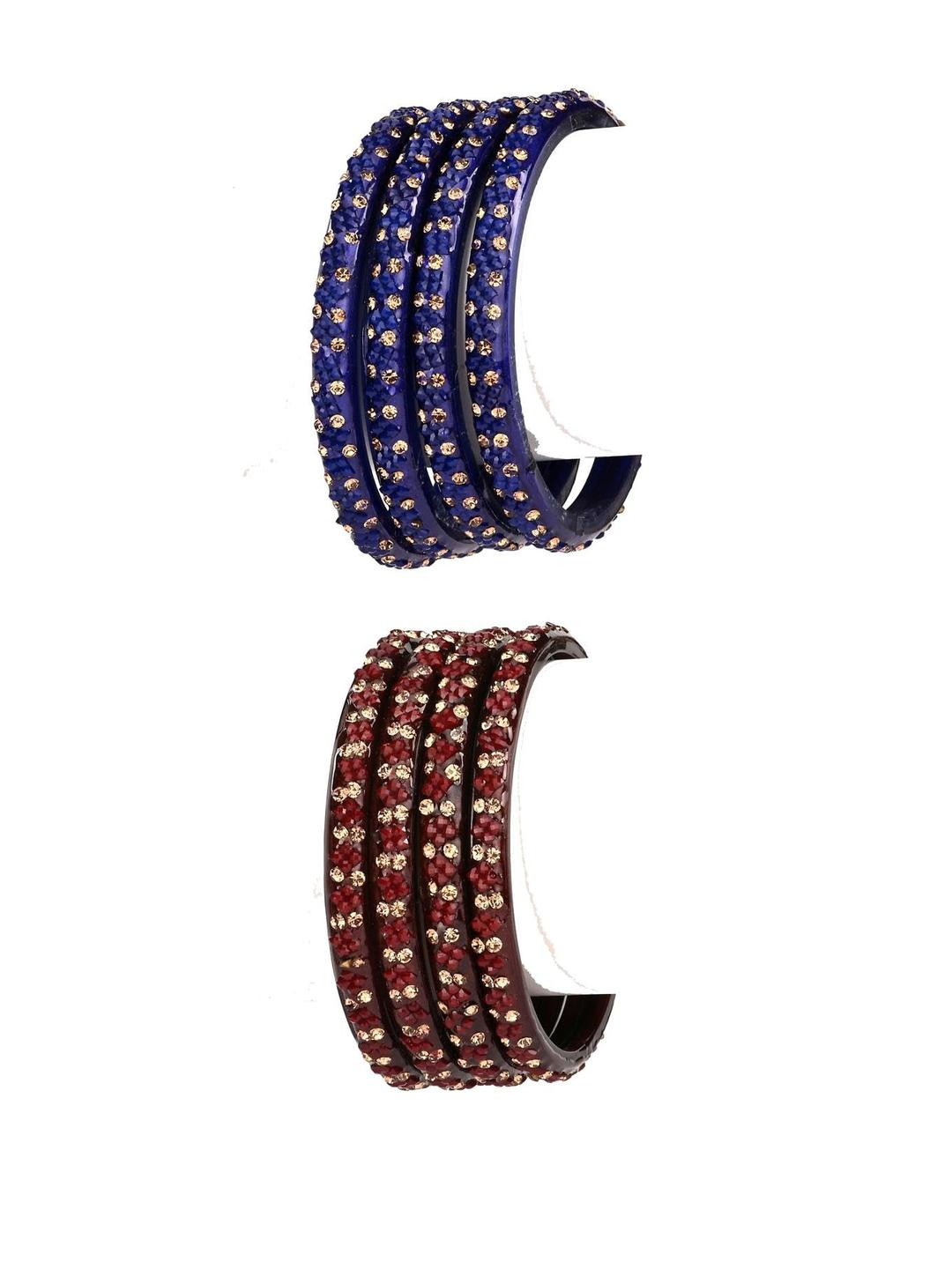 SOMIL Women Blue & Brown Bangles