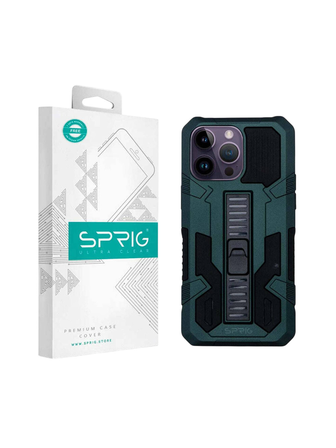 SPRIG iPhone 14 Pro Armor Case with Stand Back Cover
