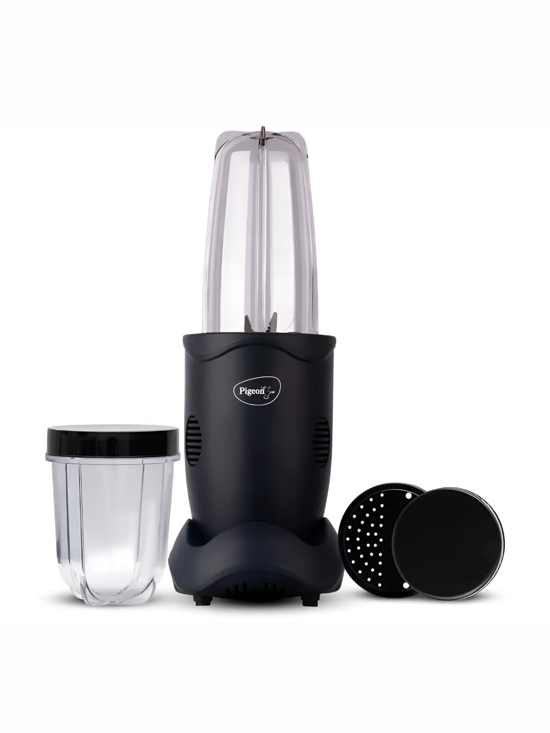 Pigeon NUTRI MASTER Black 3 Pieces 400 W Wet And Dry Grinder Mixer Grinder
