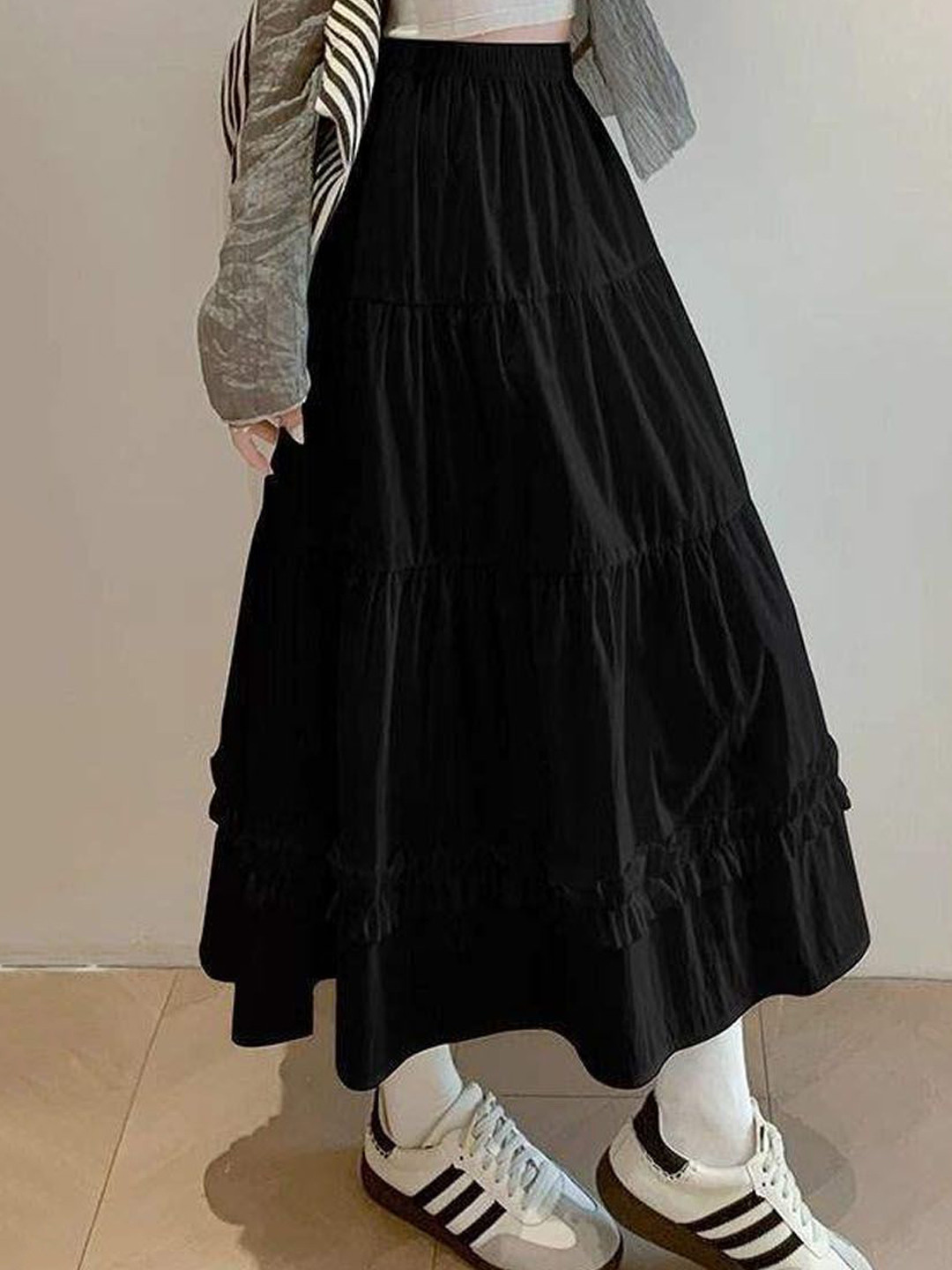 StyleCast Tiered Midi Skirt