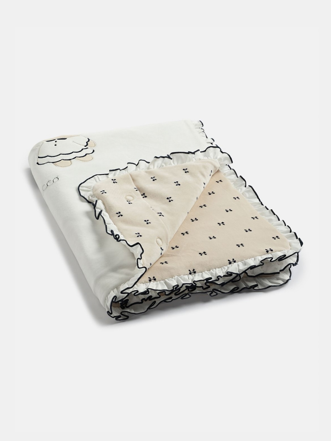 Chicco Kids Cream Printed Cotton AC Room 800 GSM Single Bed Pram