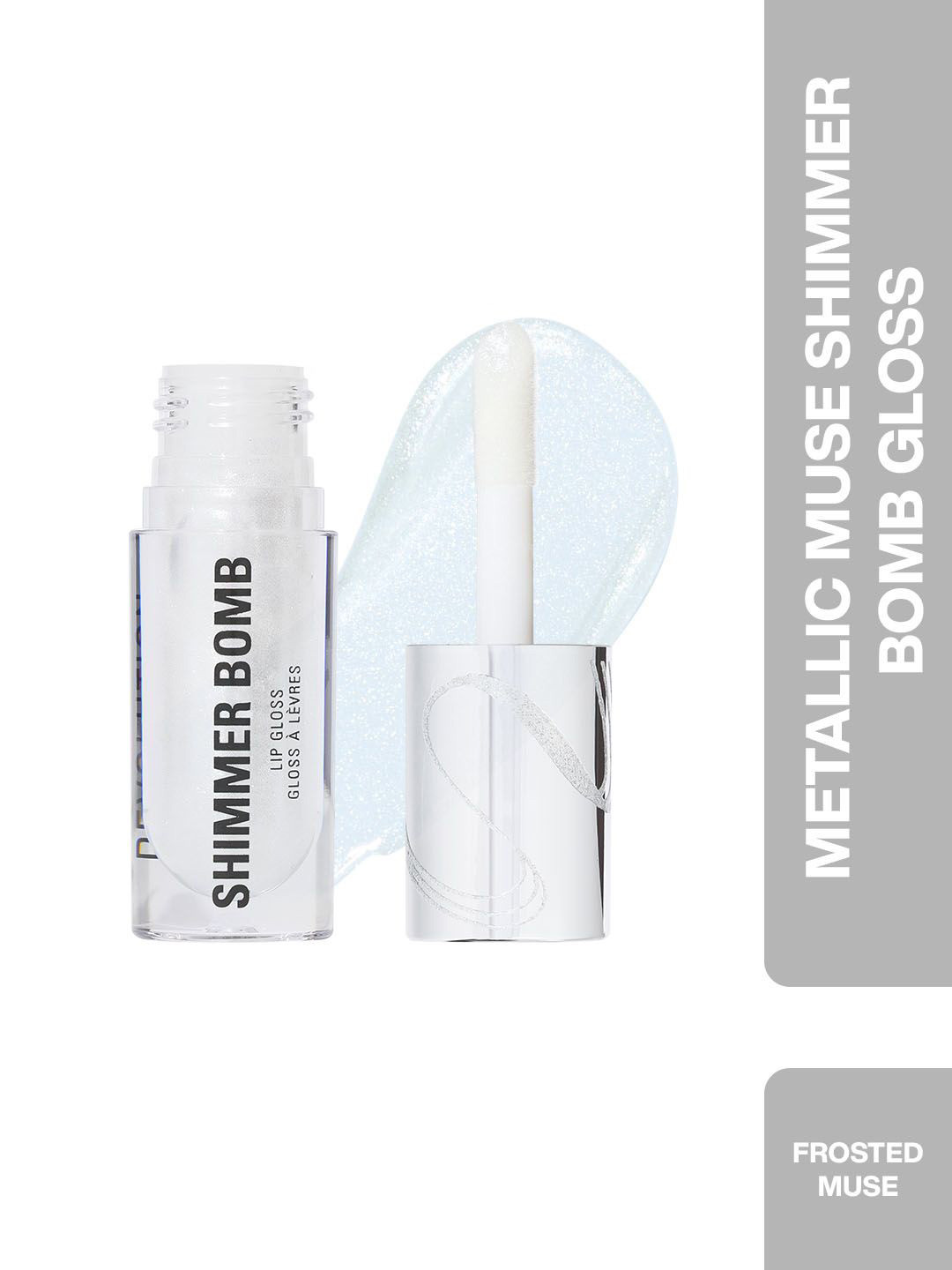 Makeup Revolution London Metallic Muse Shimmer Bomb Lip Gloss - 4.5 ml - Frosted Muse