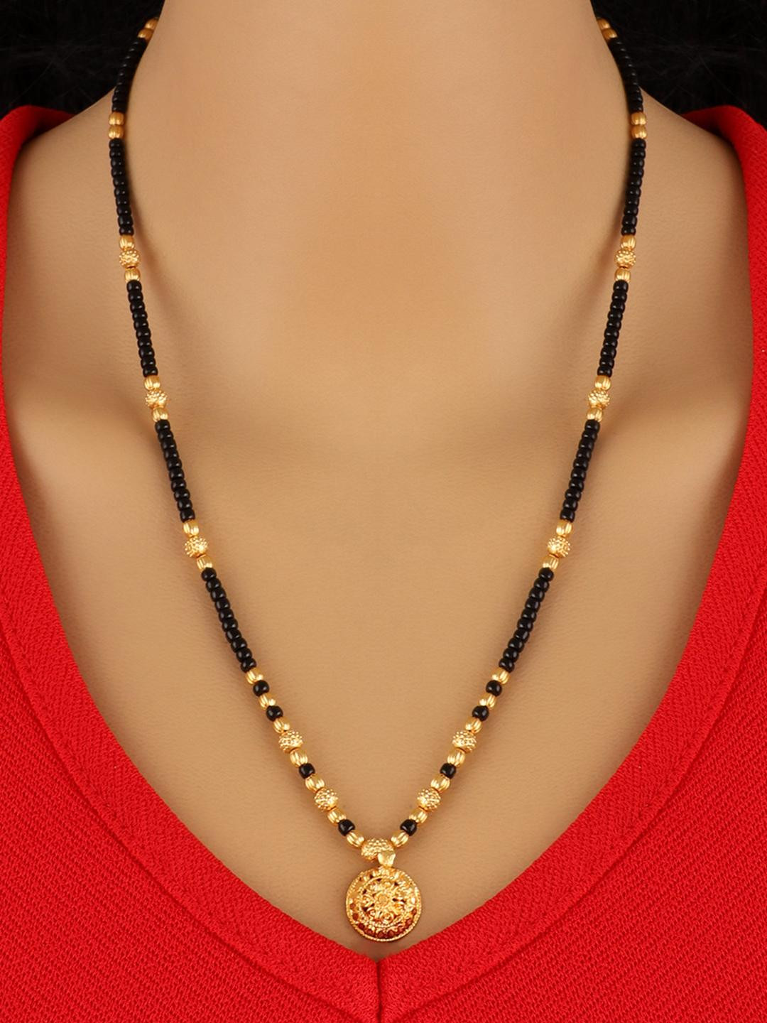 Bhagya Lakshmi Gold-Plated Artificial Beads Mangalsutra