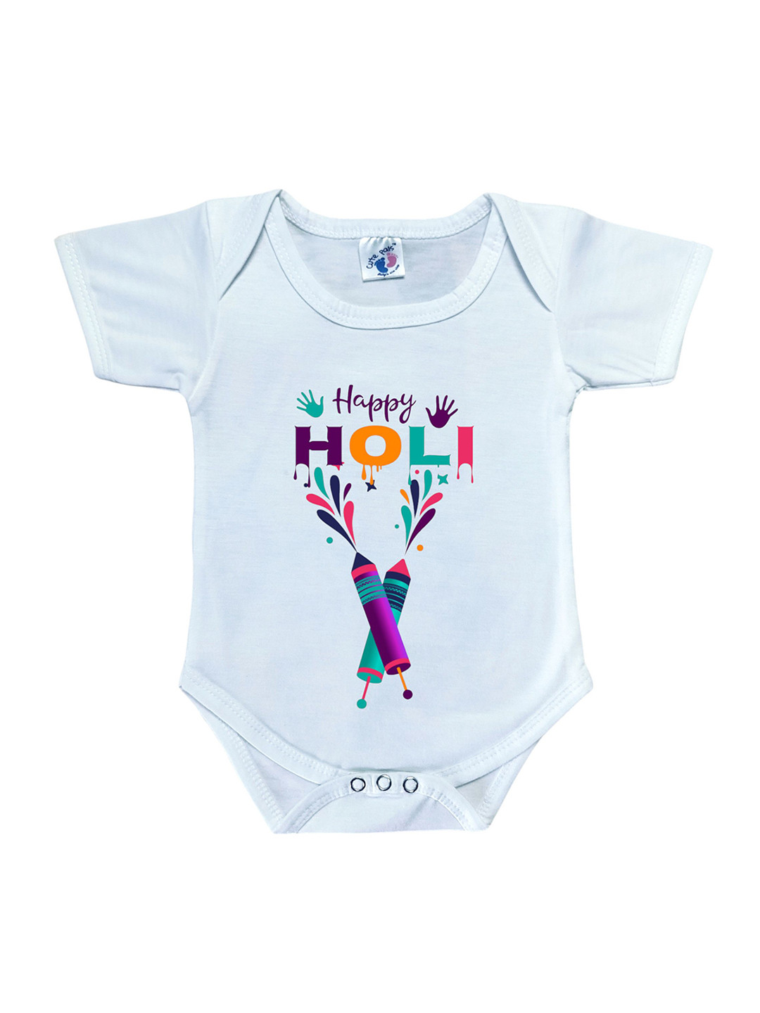 Cute Pals Kids Holi Printed Cotton Bodysuit