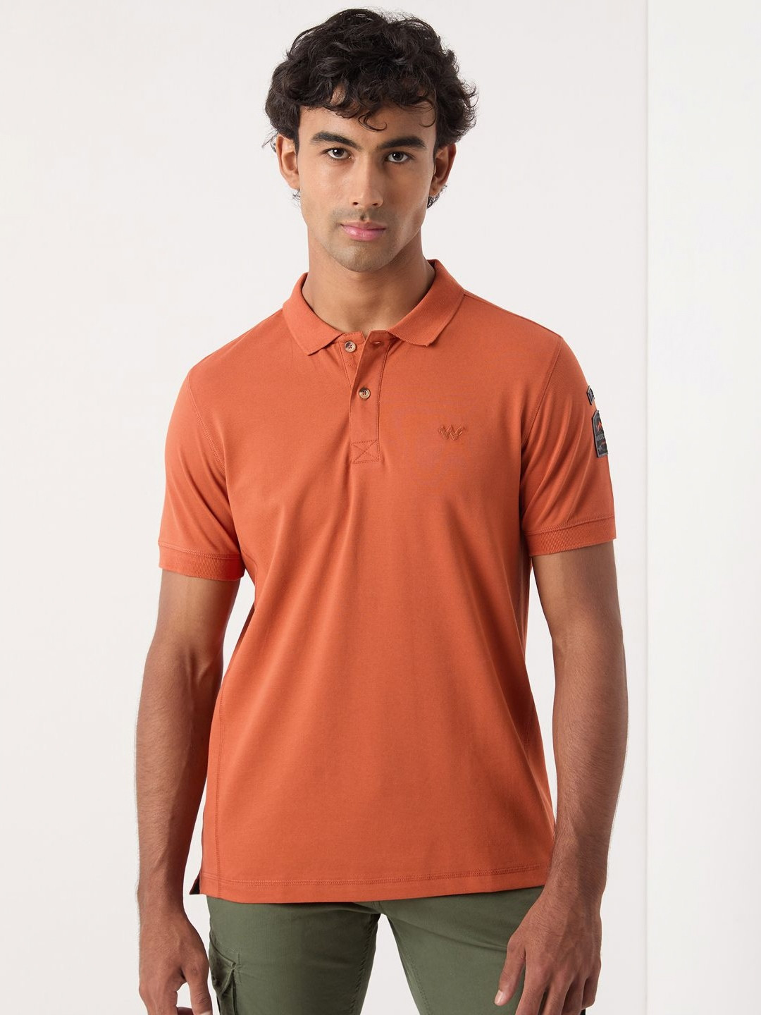 Wildcraft M Utility Badge Polo Collar Cotton T-shirt