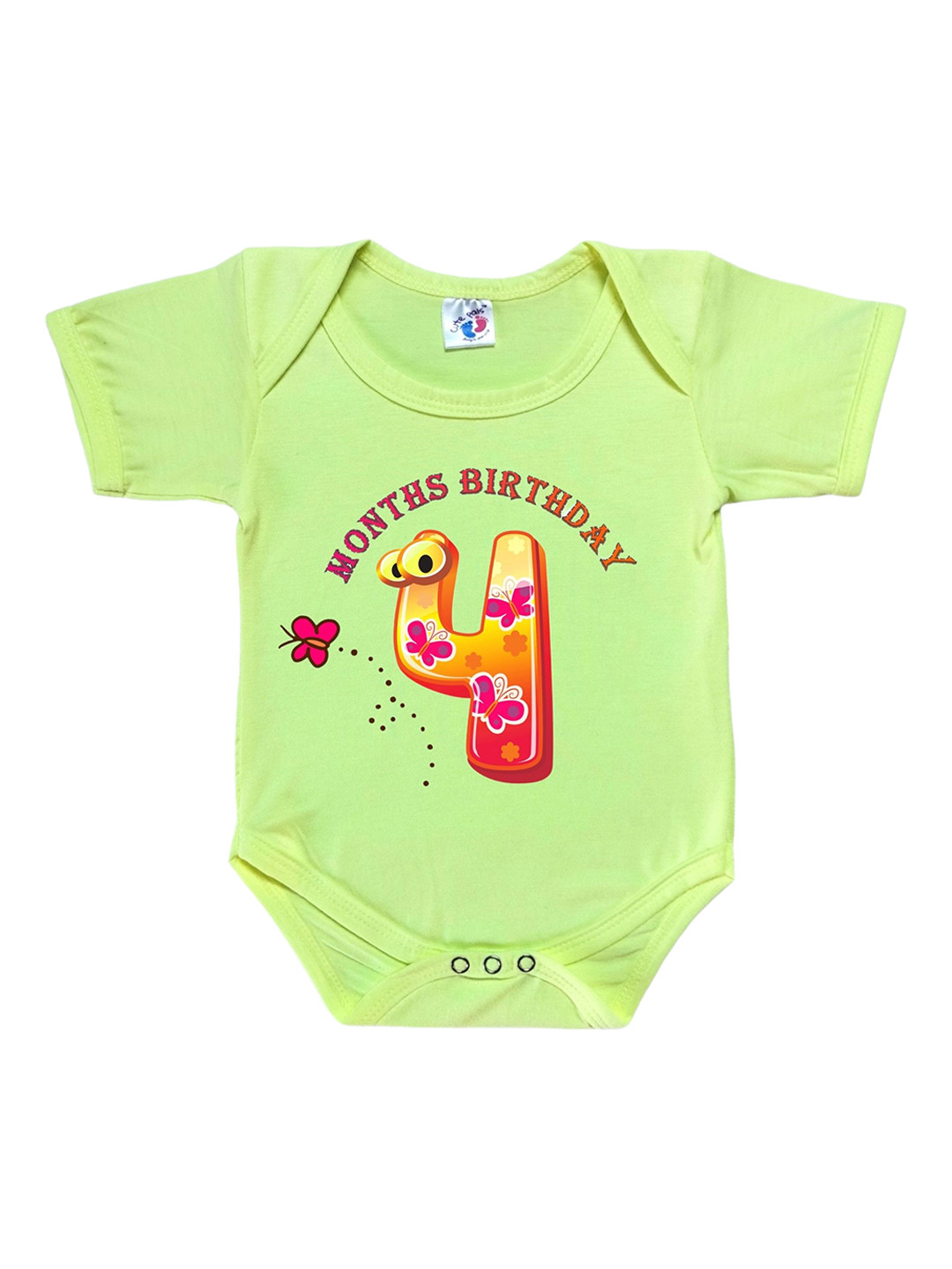 Cute Pals Kids Monthly Milestone Baby Birthday Printed Cotton Bodysuit