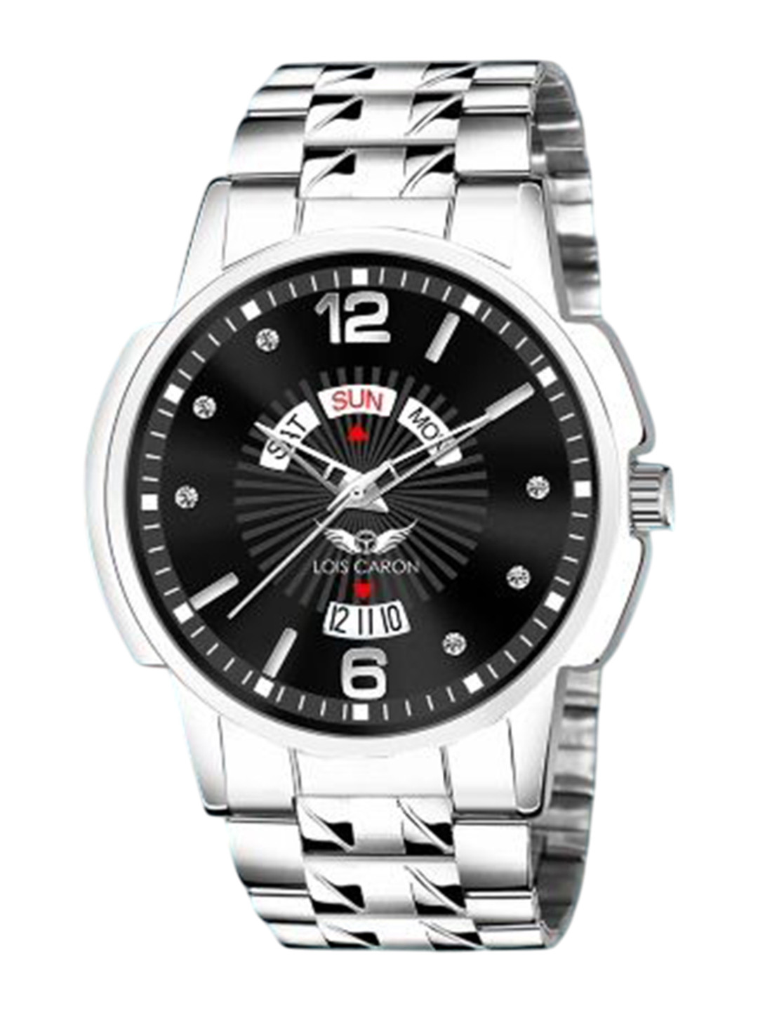 LOIS CARON Men Dial & Stainless Steel Bracelet Style Straps Analogue Watch LCS-8342