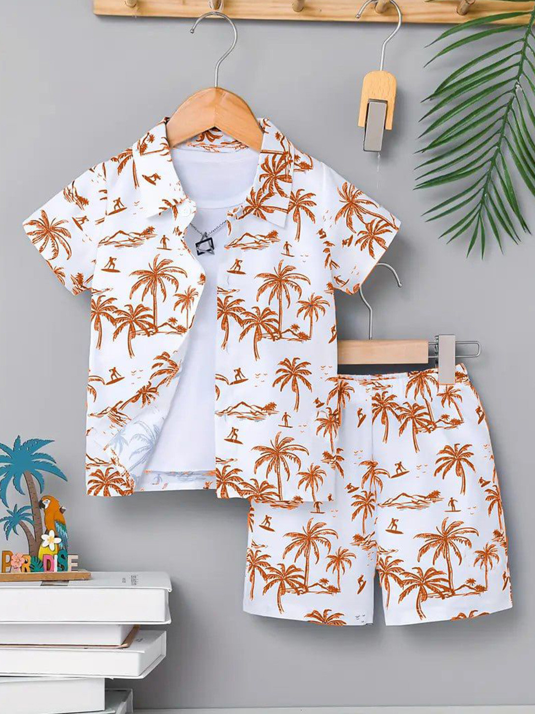 VISHVA CREATION Boys Classic Floral Printed Cotton Casual Shirt