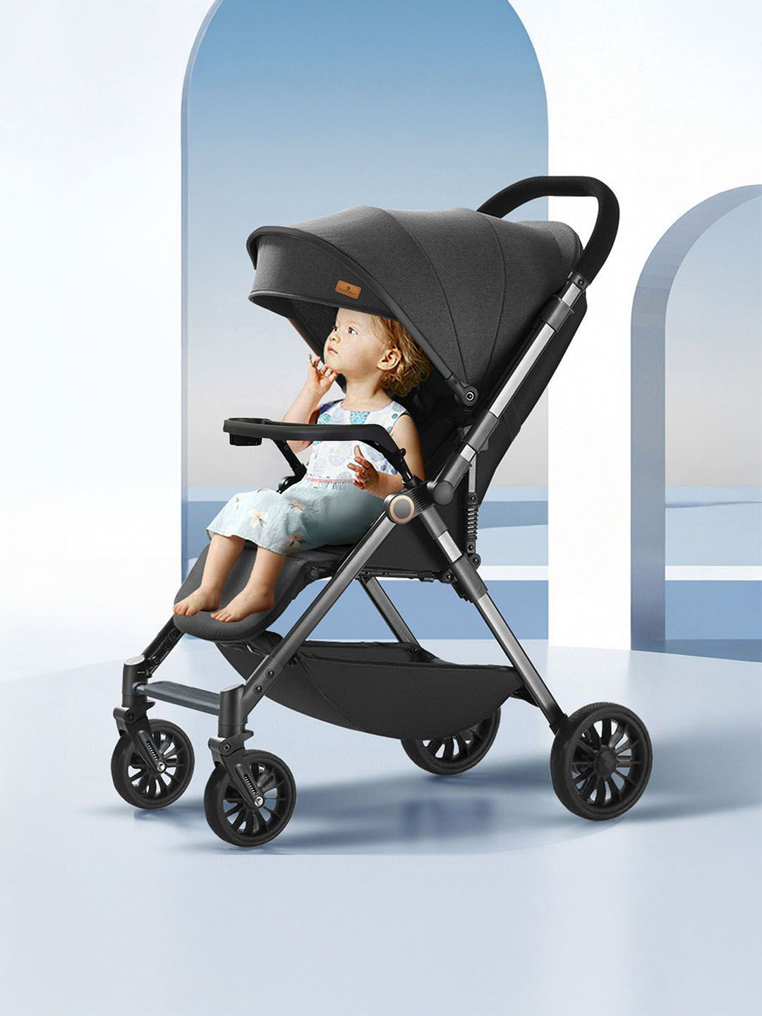 StarAndDaisy Kids Recline Seat & 5-Point Safety Harness Stroller