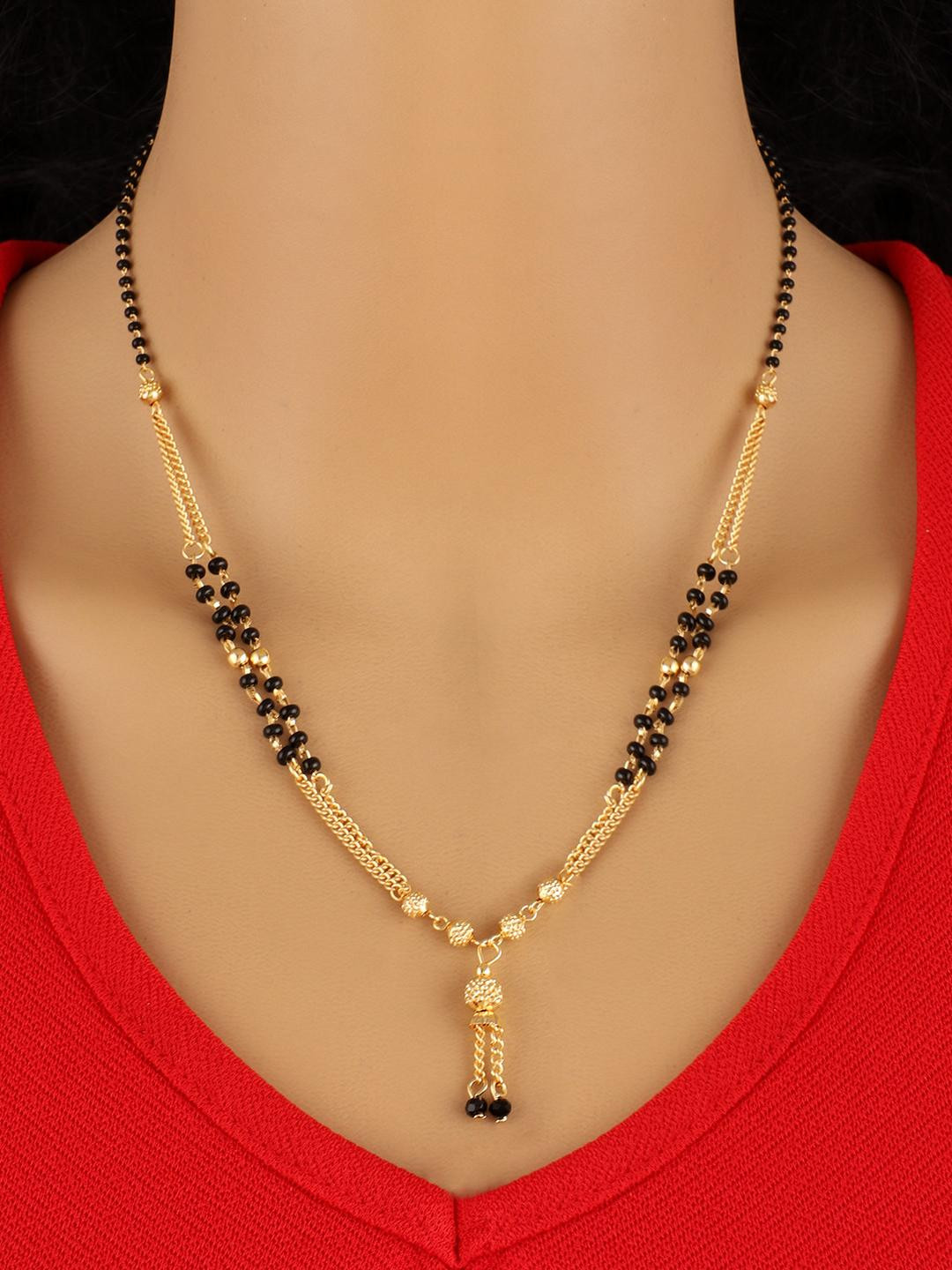 Bhagya Lakshmi Gold-Plated Artificial Beads Mangalsutra