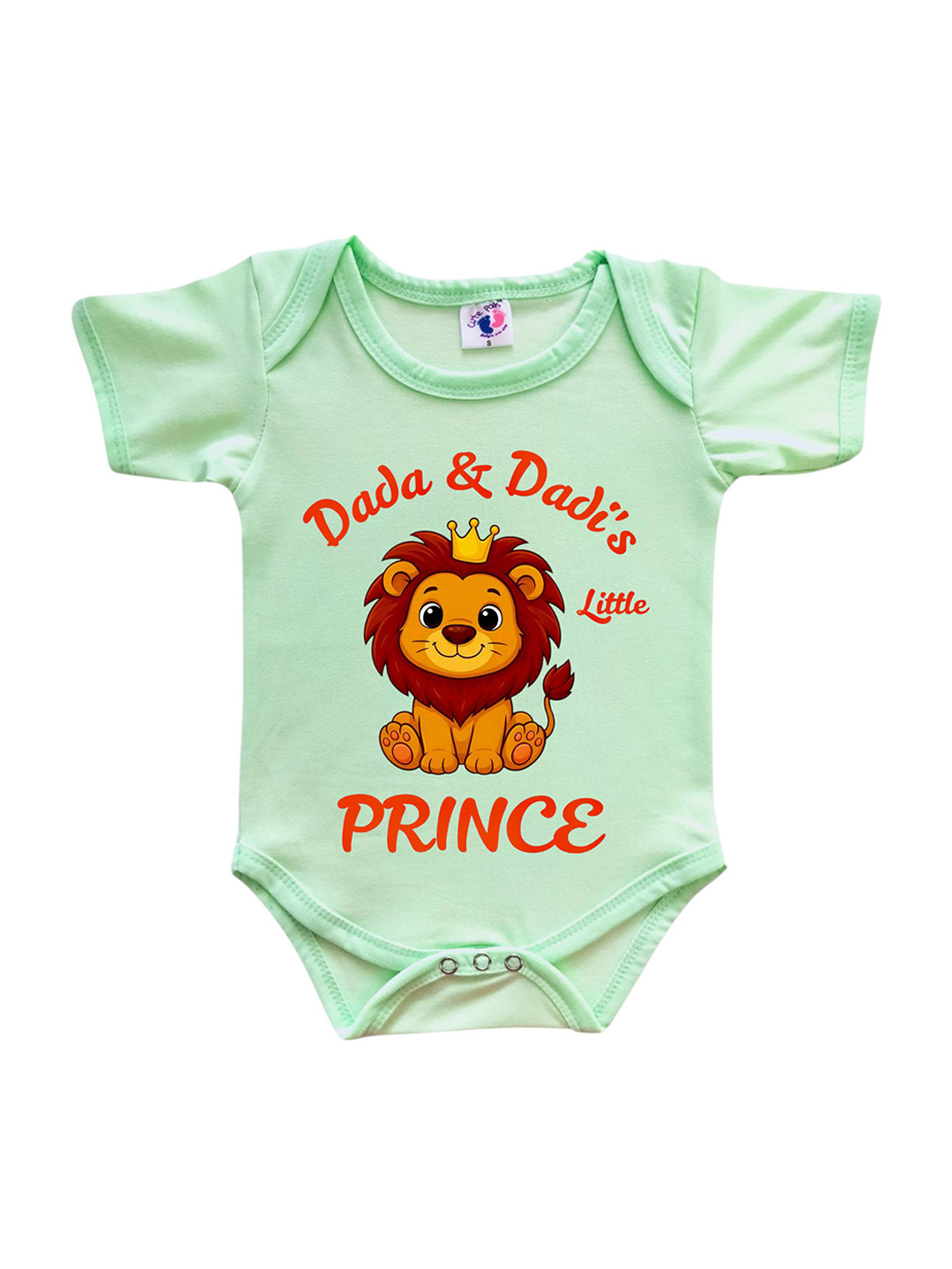 Cute Pals Infants Green Printed Cotton Bodysuit