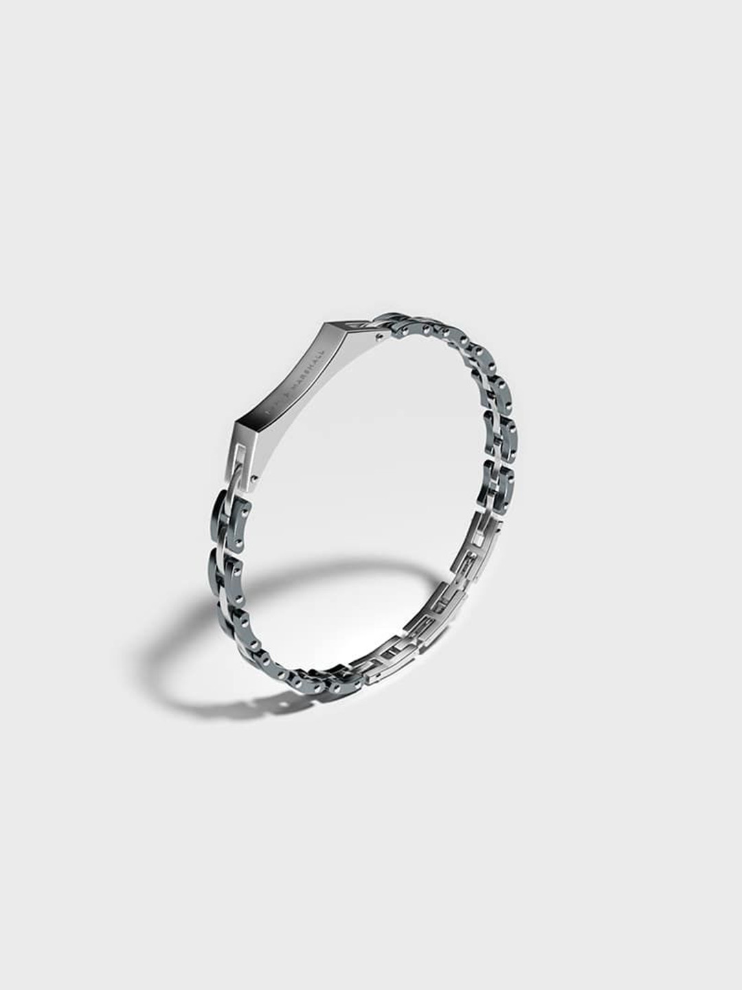 SAM & MARSHALL THE OUTLAW Unisex Silver-Plated Stainless Steel Wraparound Bracelet