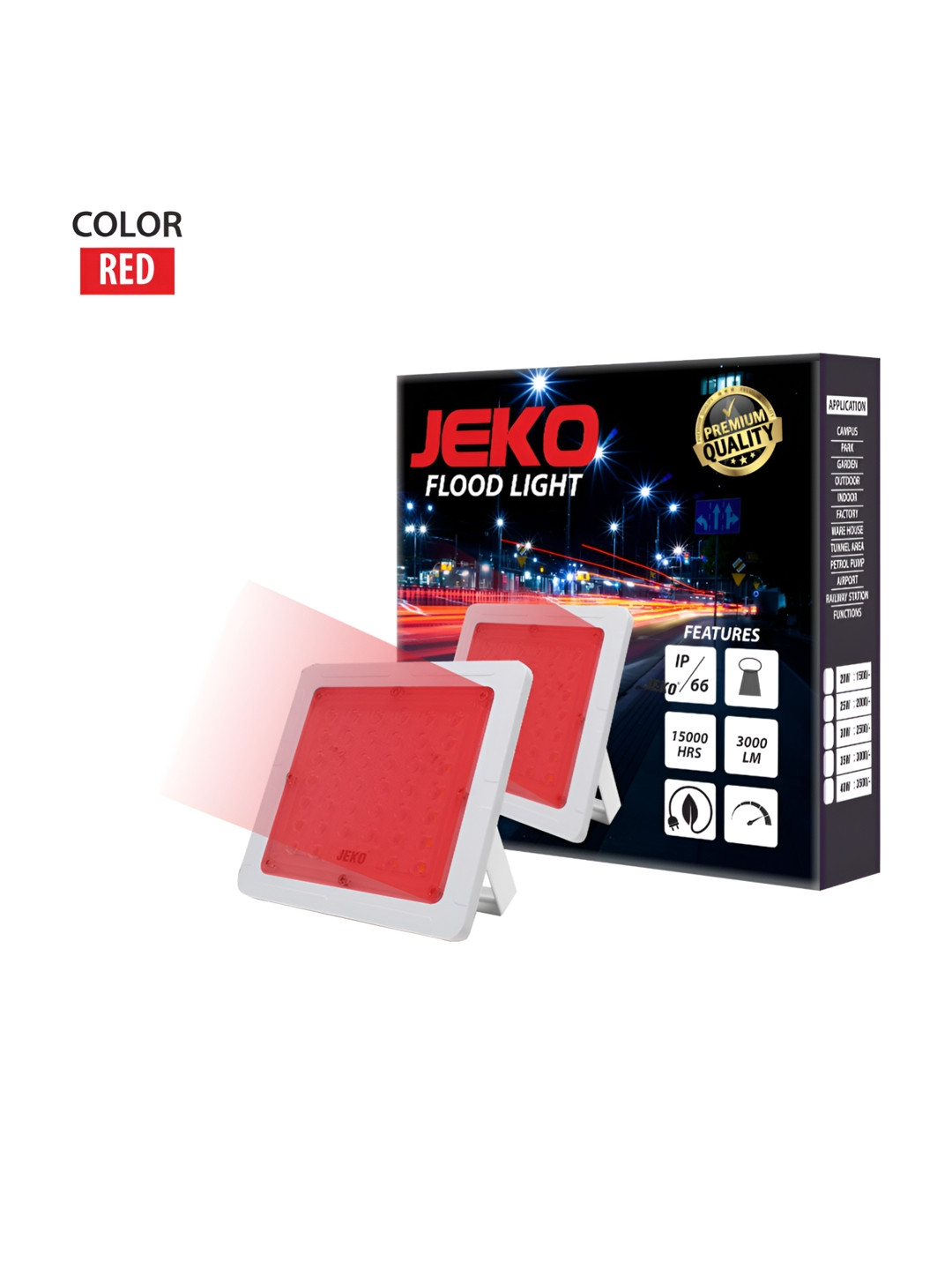 JEKO Red 35W LED Street Lamp Outdoor Light