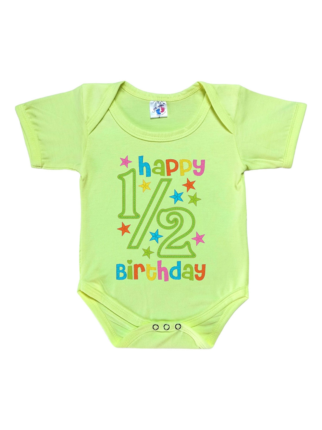 Cute Pals Infants Six Month Milestone Printed Cotton Bodysuit