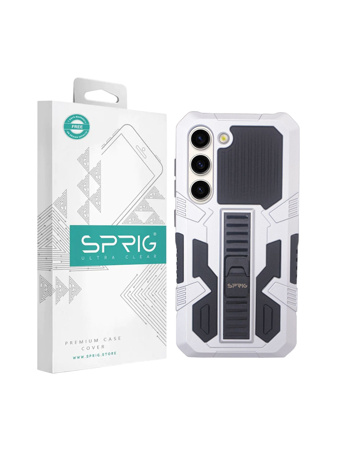 SPRIG Samsung Galaxy S23 5G Armor Case with Stand Back Cover