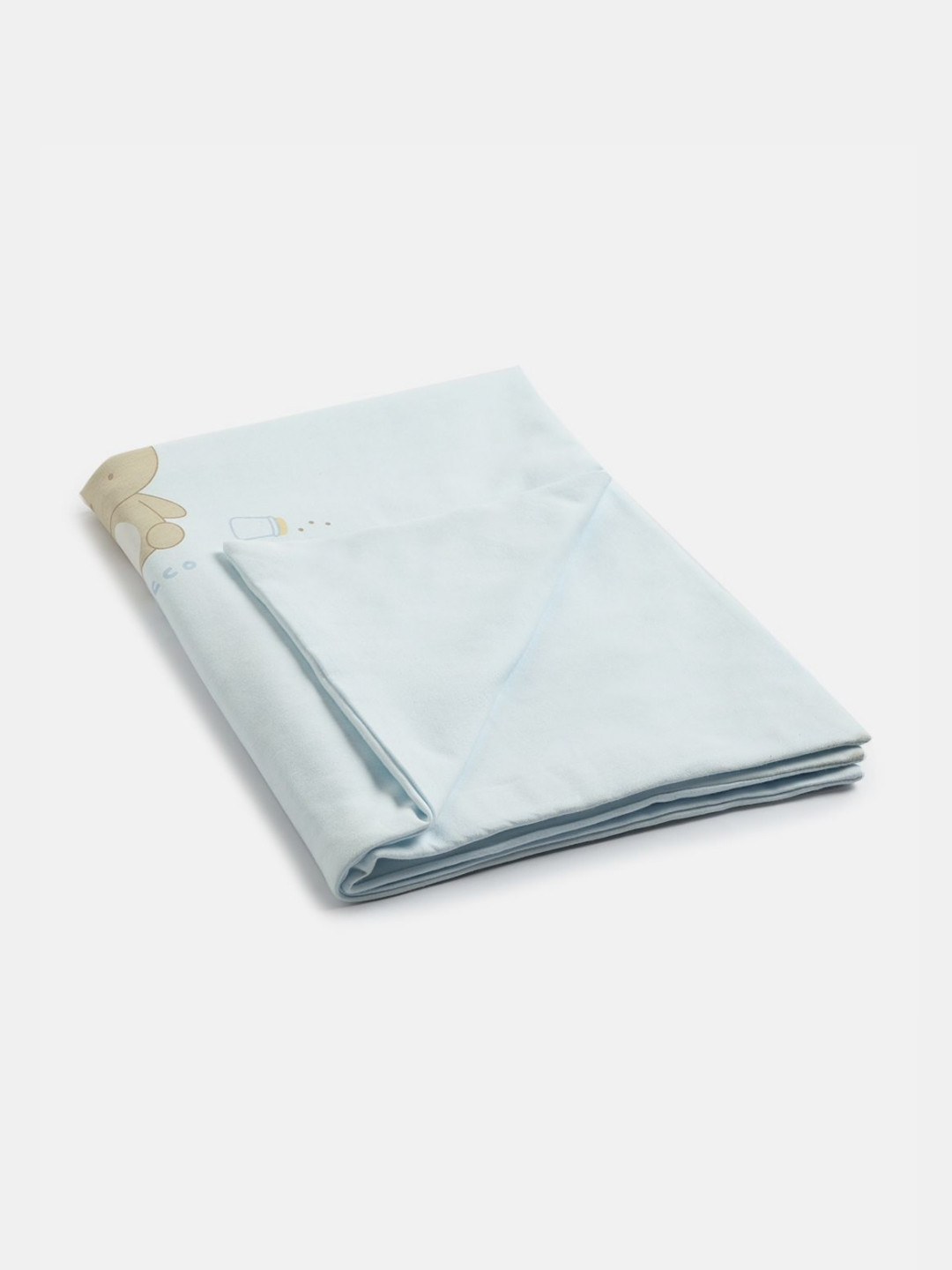 Chicco Kids Blue & Brown Printed Cotton AC Room 800 GSM Single Bed Pram