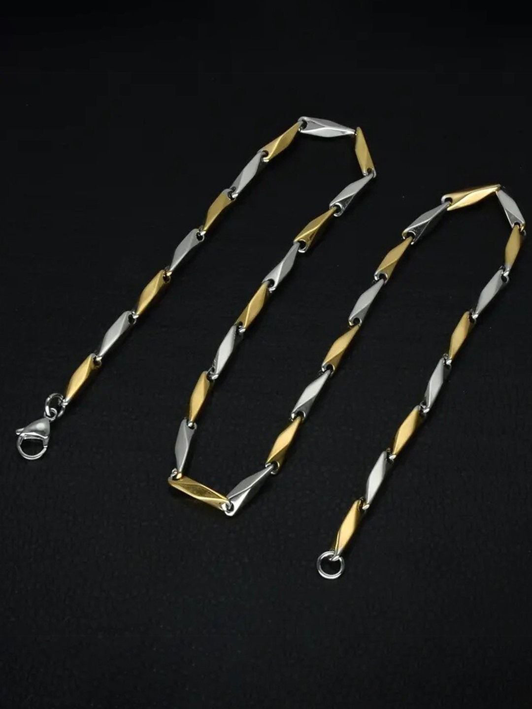 AGARWALPRODUCT Stainless Steel Silver-Plated Rice Chain