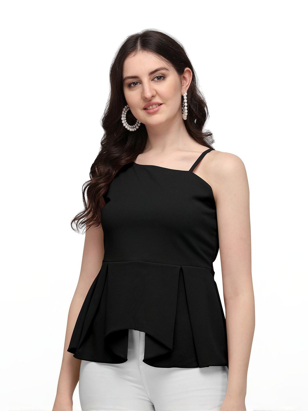 GADHESARIYA Off-Shoulder Boxy Top