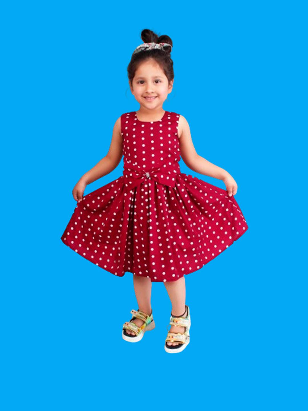 Alisha Moda Girls Maroon Dresses