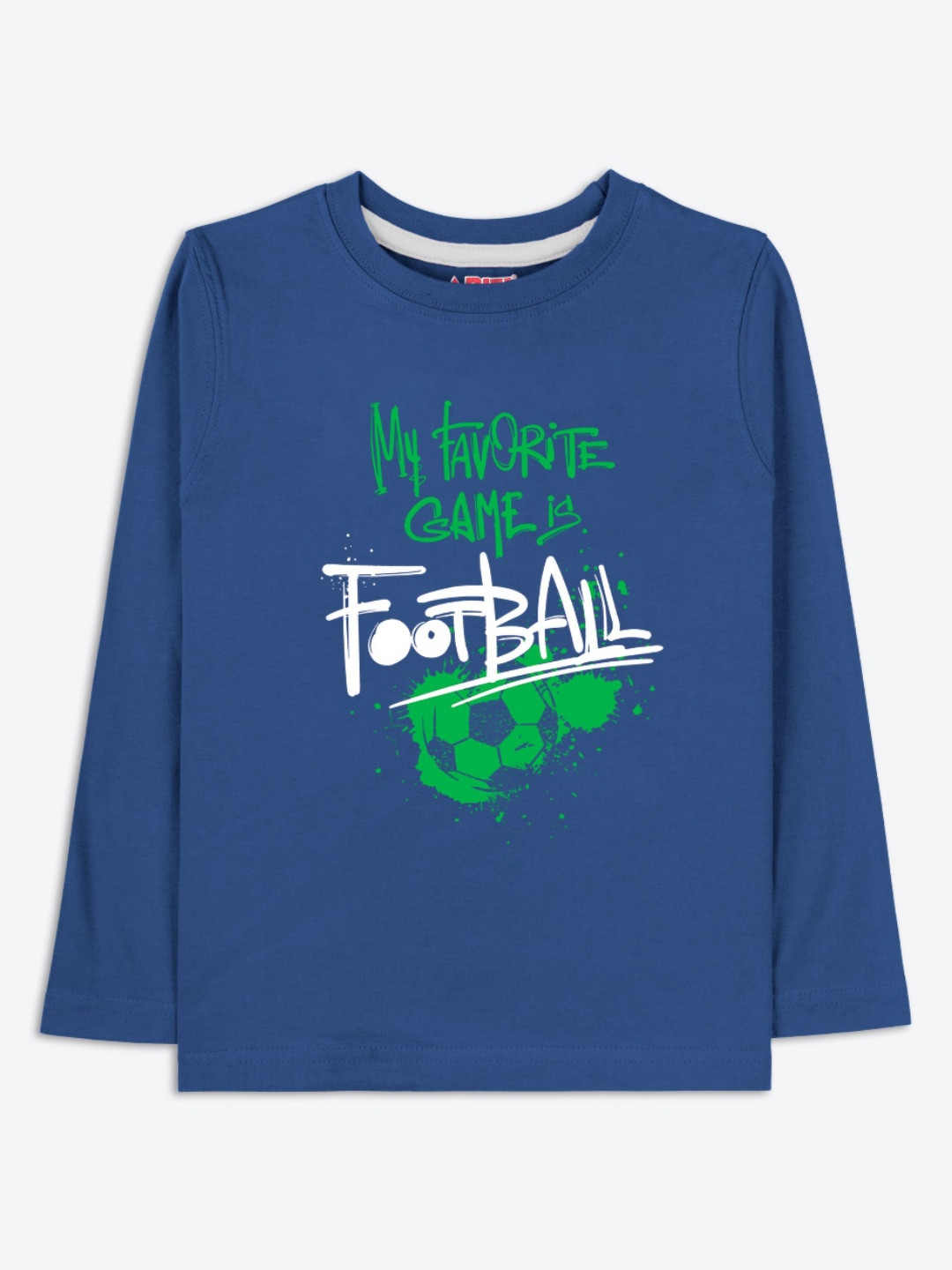 ariel Boys Typography Printed Round Neck Cotton T-shirt