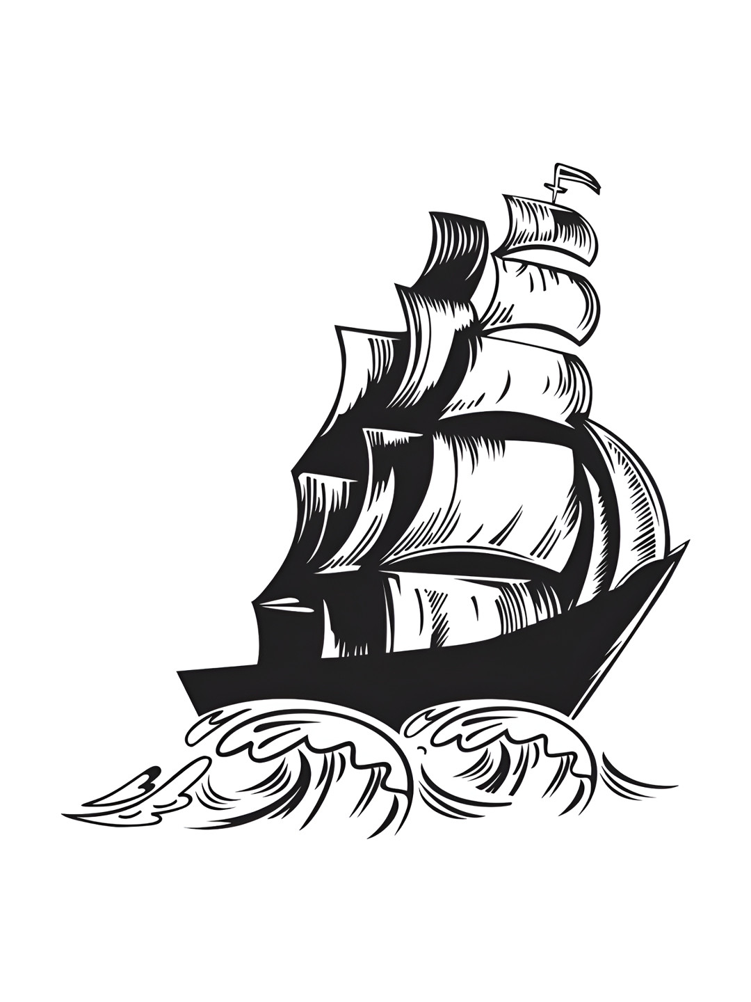 LANSTICK Black Printed Wall Stcikers