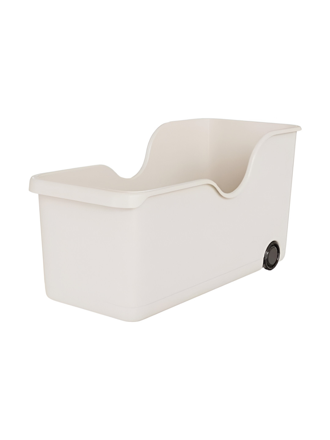 HOMEESSENTIALS 3Pcs White Multi Purpose Storage Rolling Basket Container