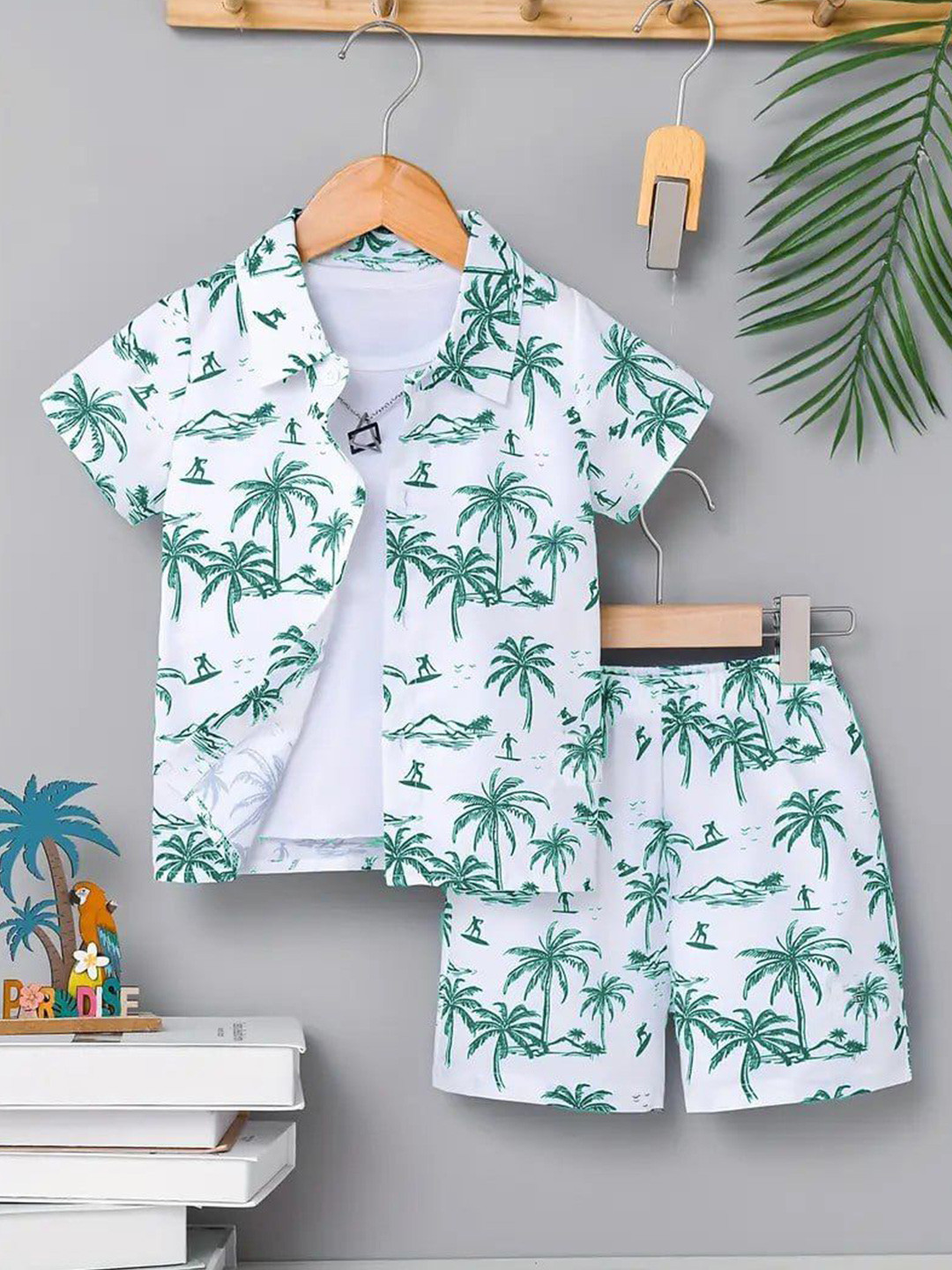 VISHVA CREATION Boys Classic Floral Printed Cotton Casual Shirt