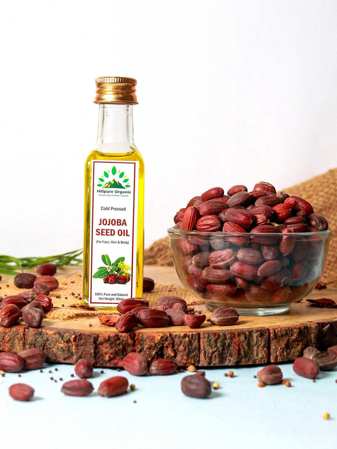 Hillpure Organic Pure & Natural Cold Pressed Jojoba Seed Oil - 65 ml