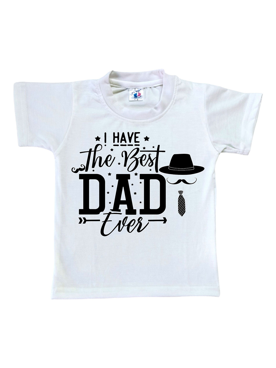 Cute Pals Girls Typography Printed Monochrome Pockets T-shirt