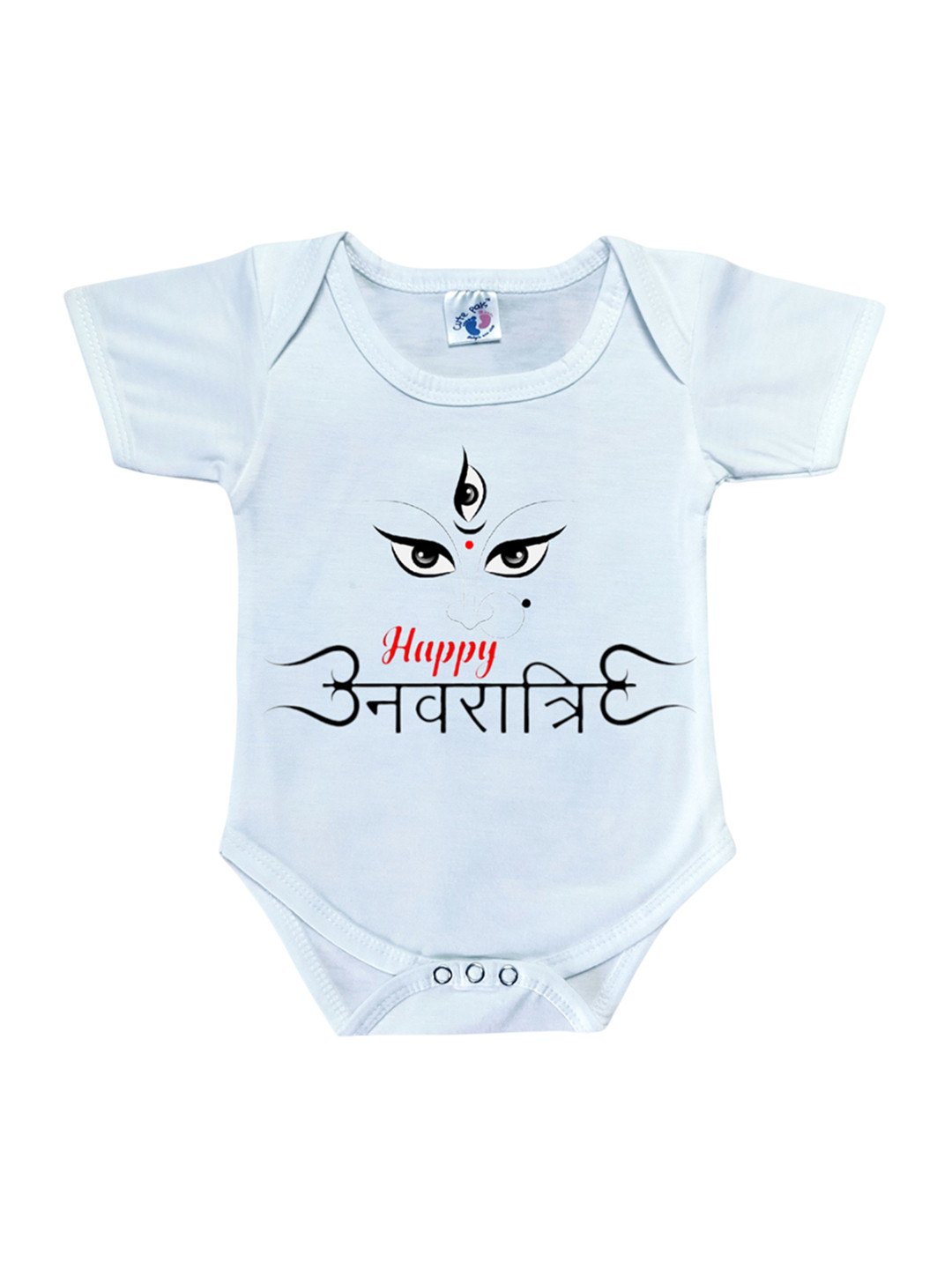 Cute Pals Infants Happy Navrathri Printed Cotton Bodysuits