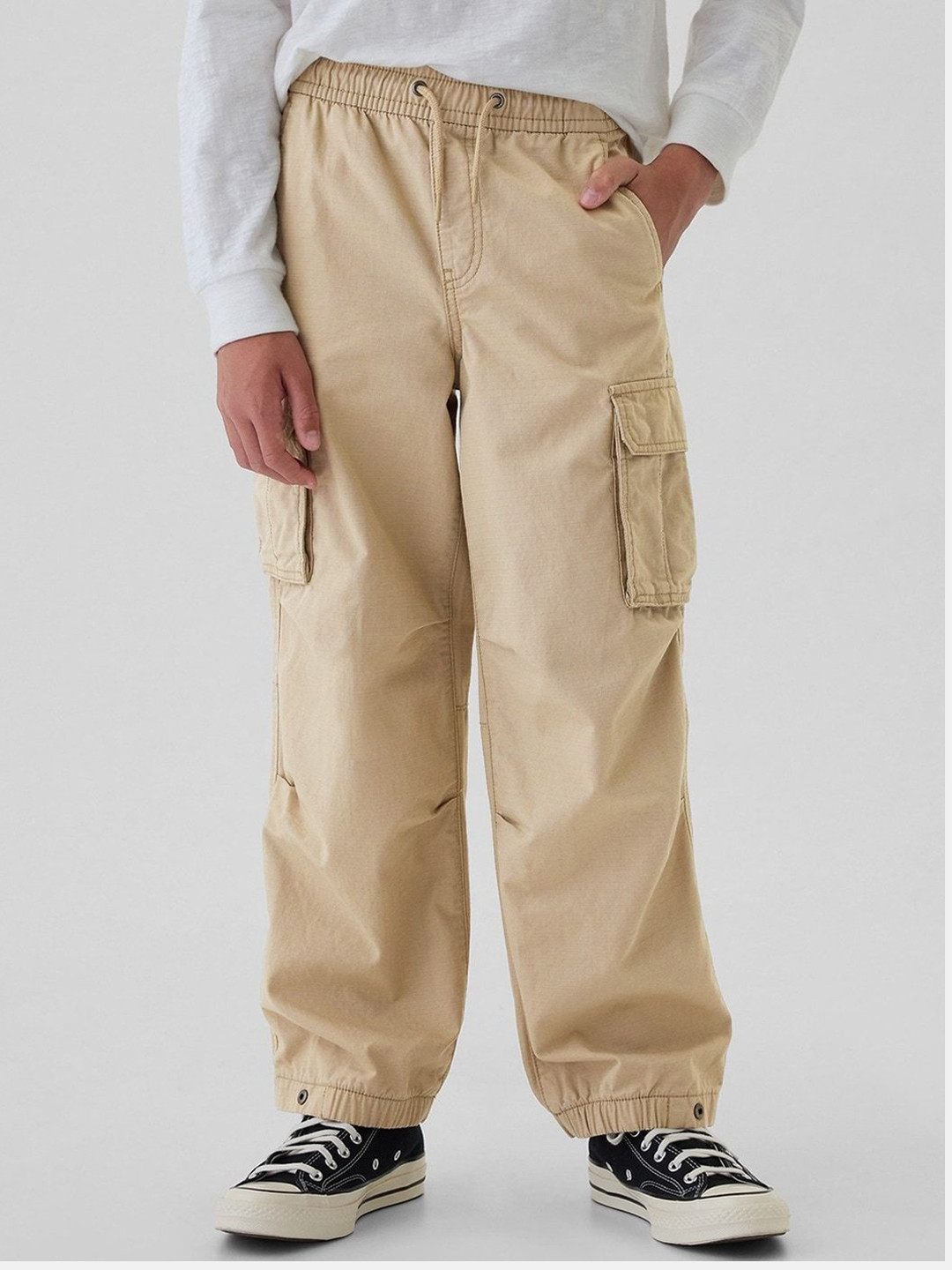 GAP Boys Pure Cotton Baggy Fit Parachute Trousers