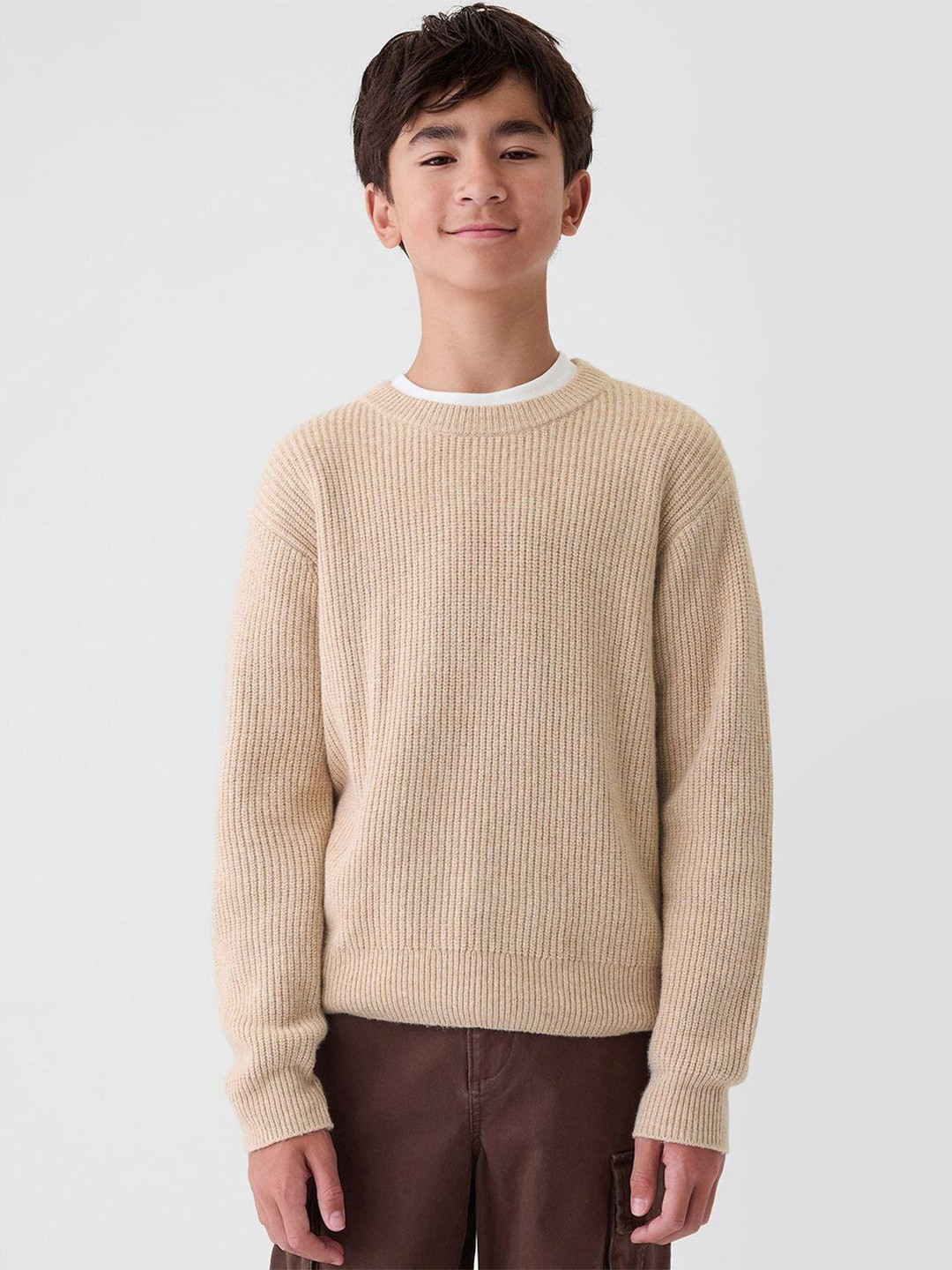 GAP Boys Ribbed Round-Neck Sweater