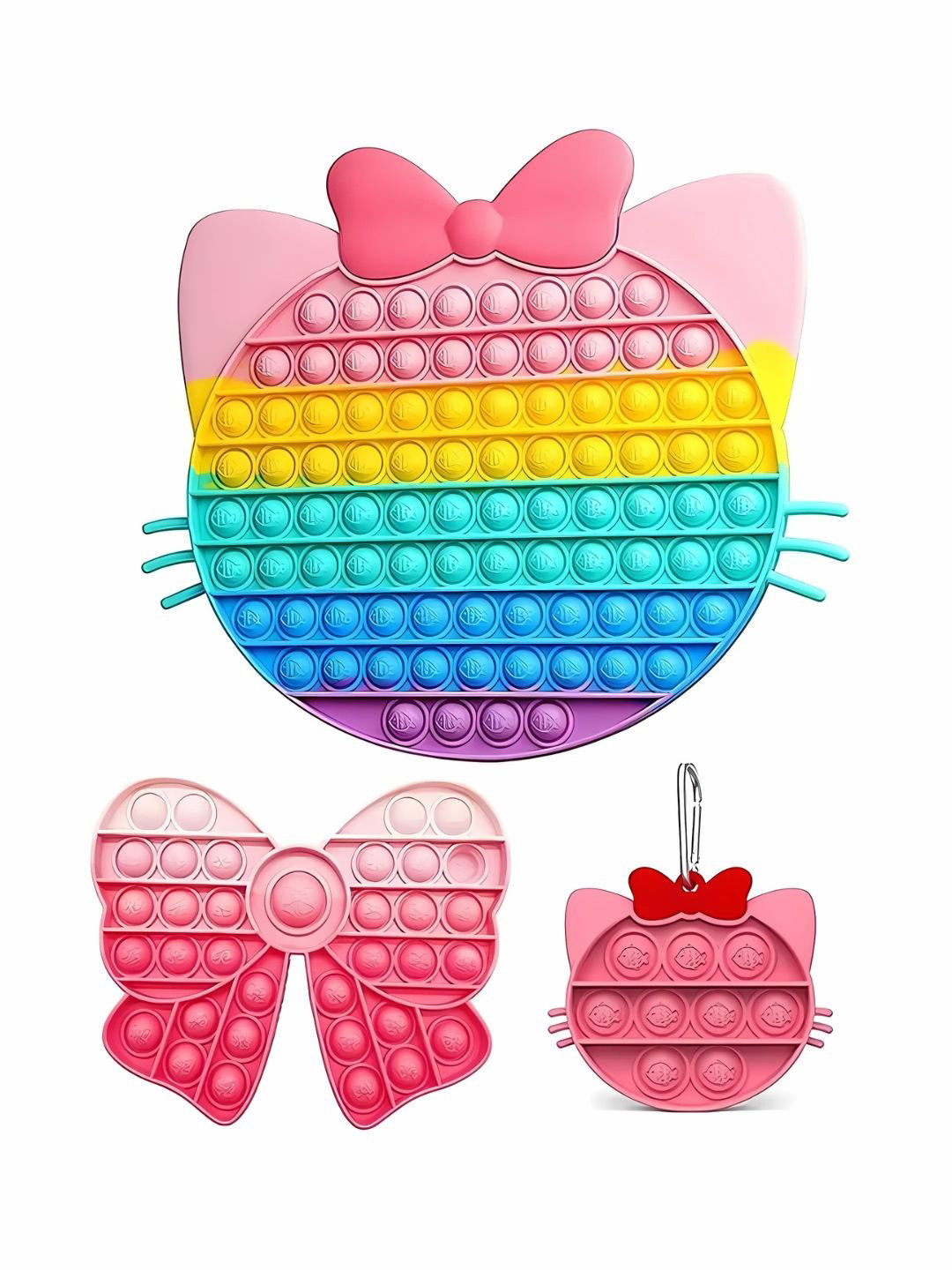 YK Gaming Set of 3 Jumbo Cat Pop It Fidget Toy