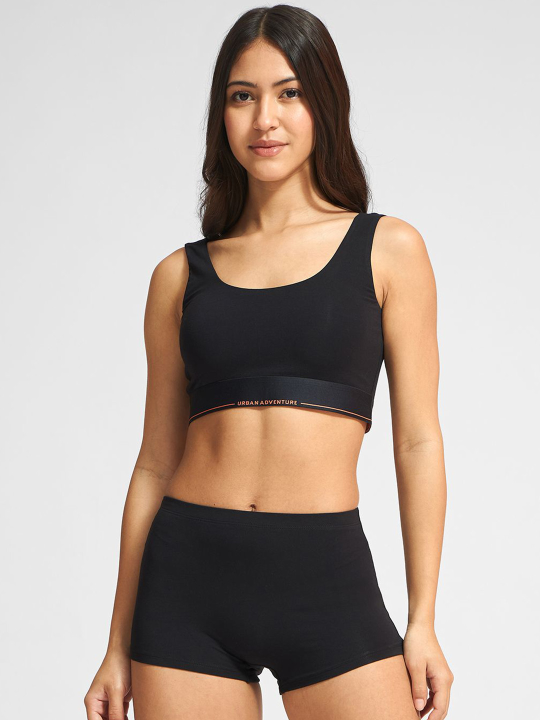 URBAN ADVENTURE High Coverage Boy Shorts Briefs 1UAW-019(BLACK)