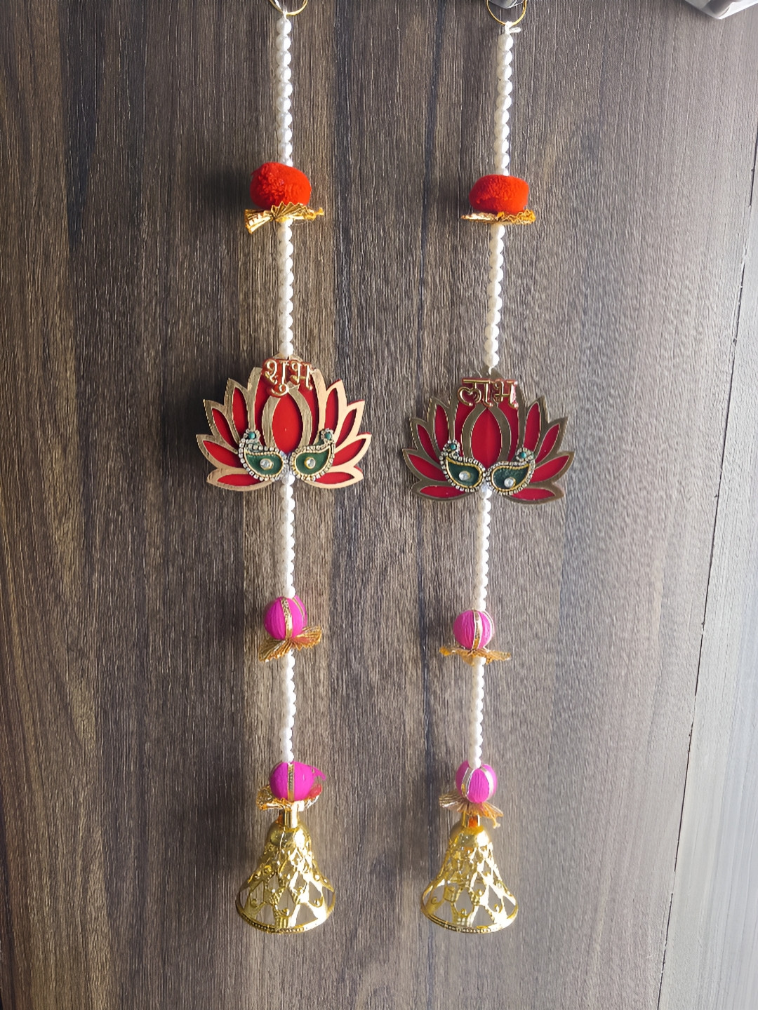 Sellplus 2-Pcs Red & Yellow Wall Hanging Toran Festive Hanging