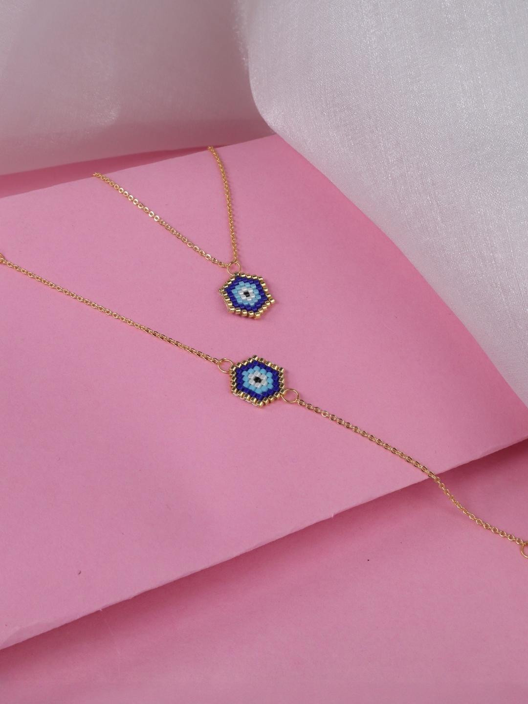 Threads & Beads Bracelet & Necklace Jewellery Set