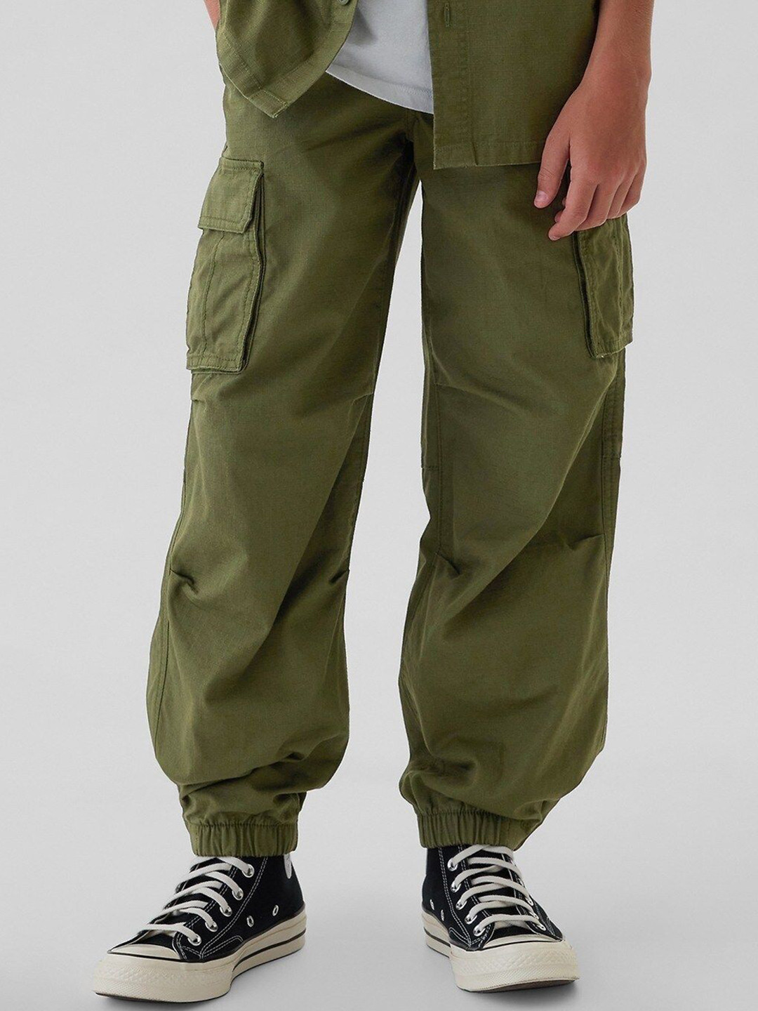 GAP Boys Pure Cotton Baggy-Fit Parachute Joggers