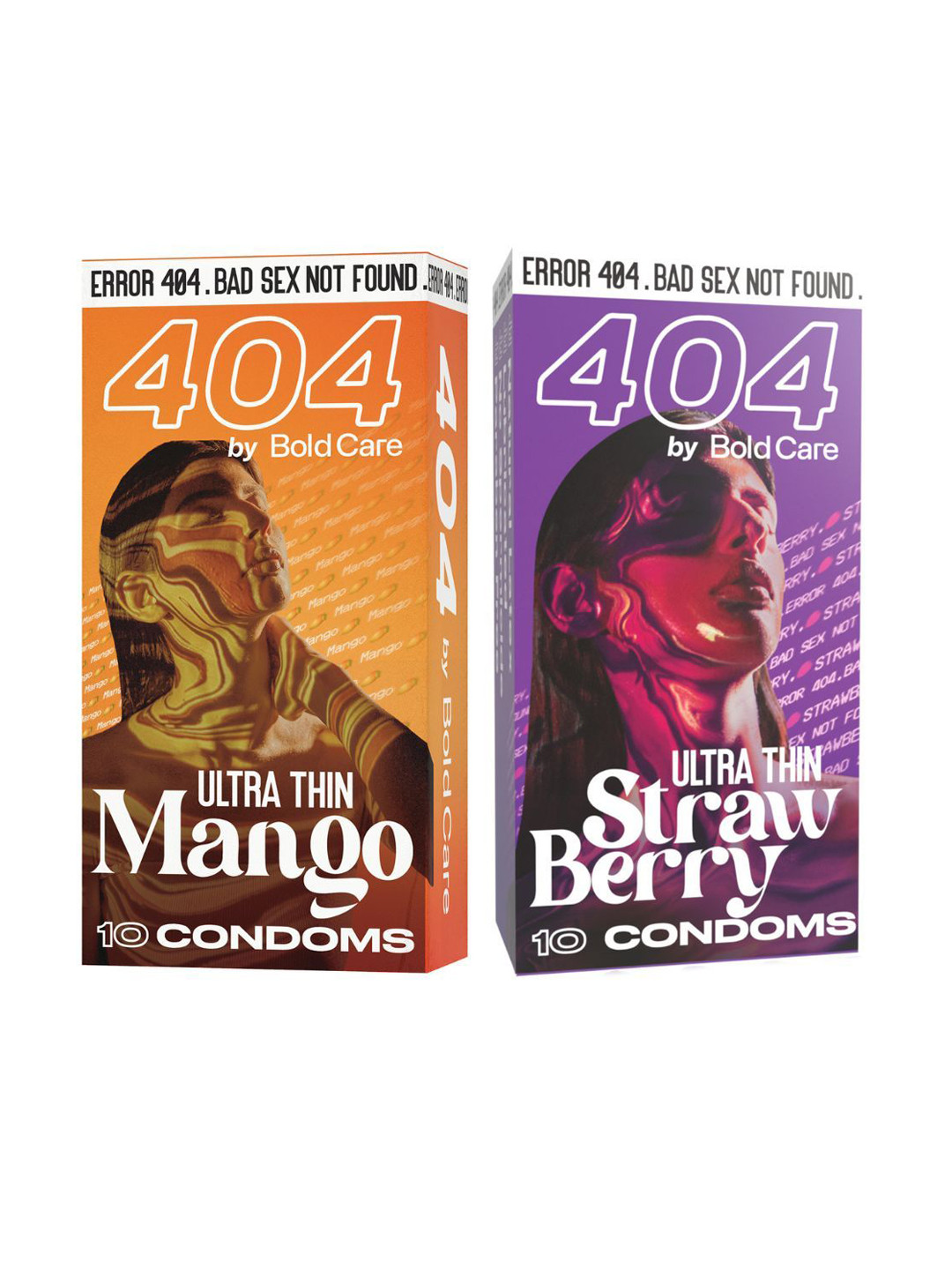 Bold Care Mango + Strawberry Condoms Combo - 10 Pieces Each