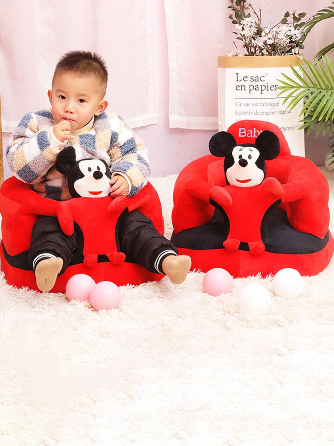 KIDS WONDERS Kids Cotton Animals and Birds Soft Mickey Mouse Toy