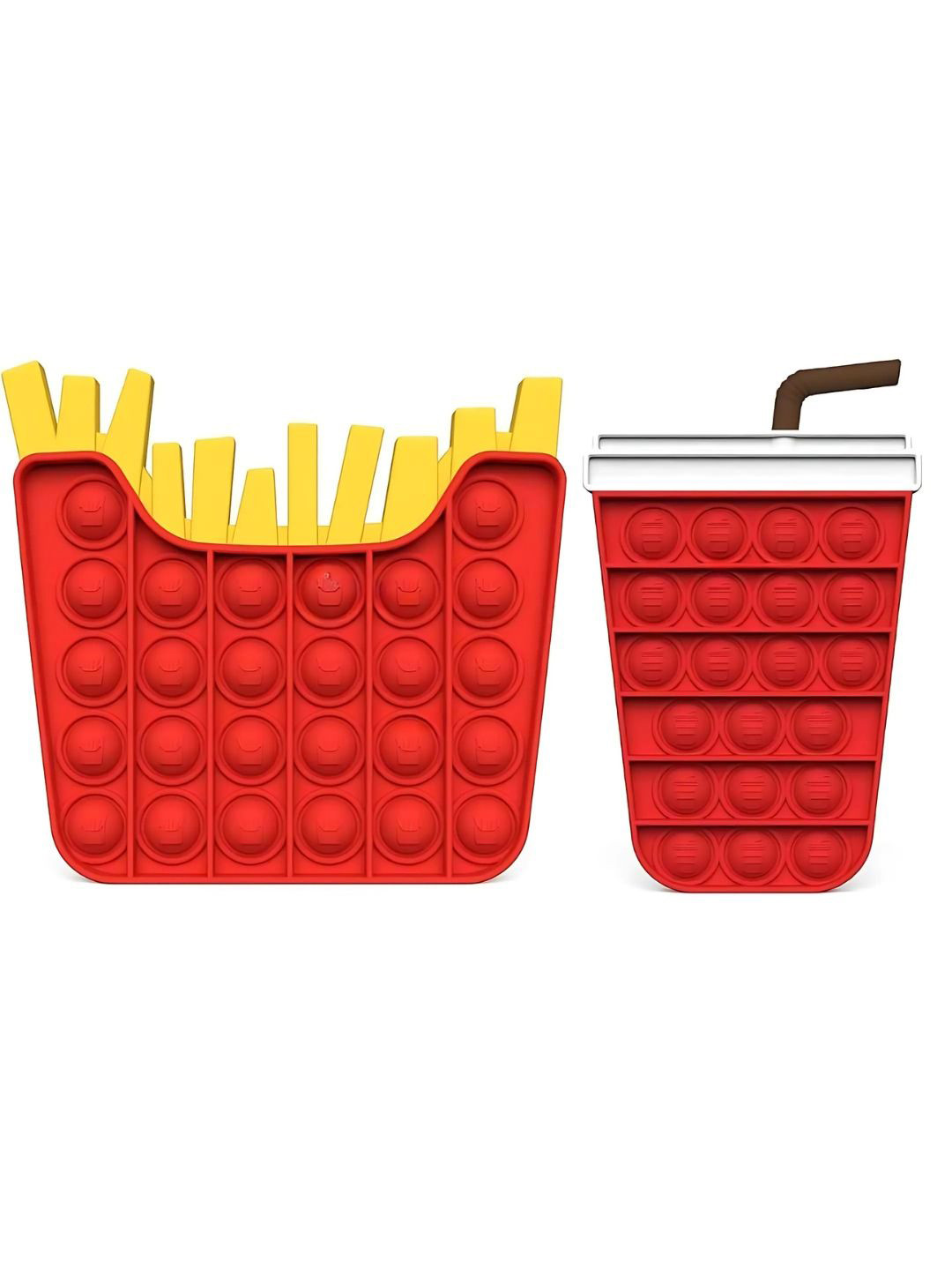 YK Set of 2 French Fries & Cola Pop It Fidget Toys