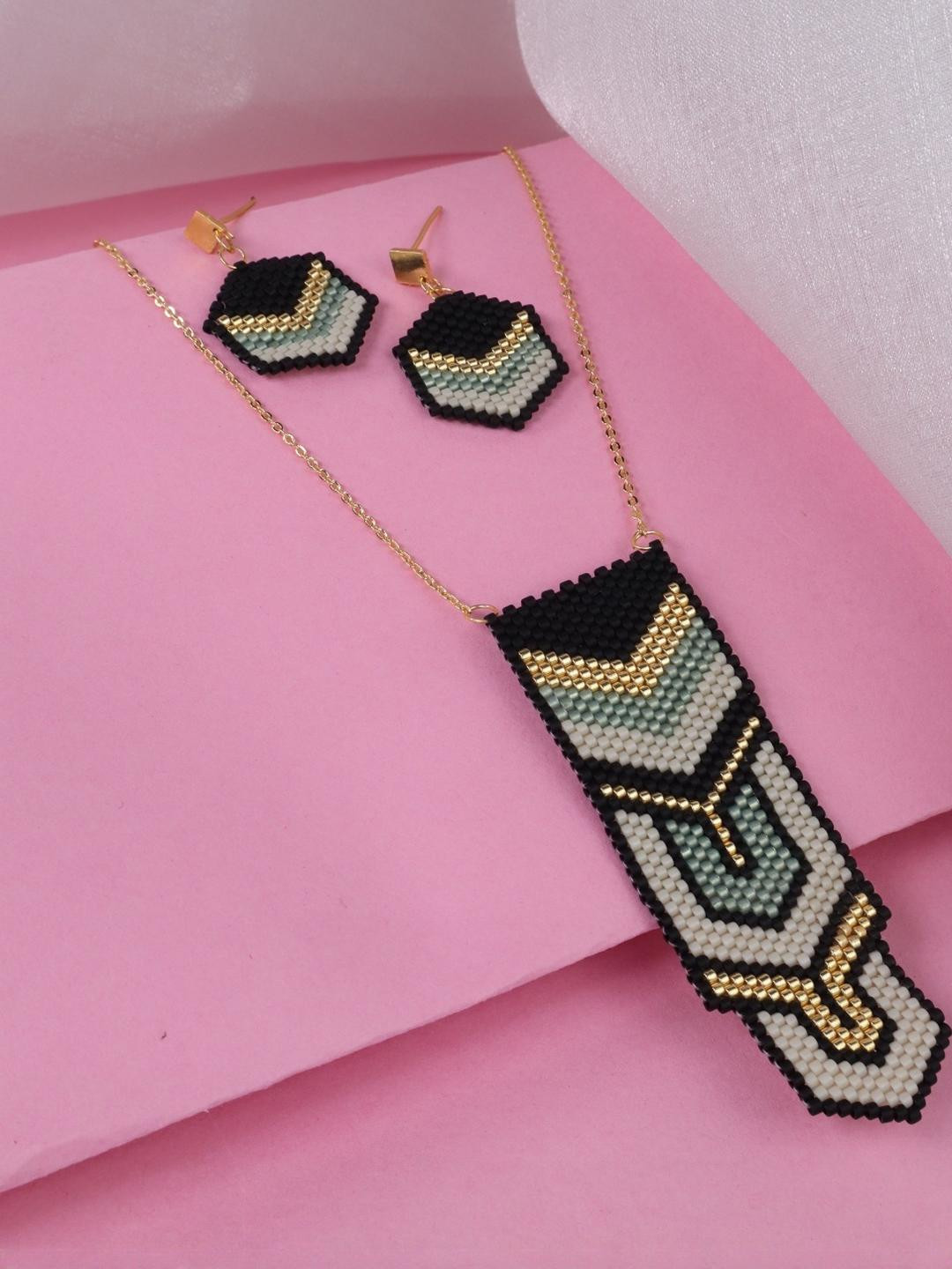 Threads & Beads Gold-Plated Elsa Beaded Jewellery Set