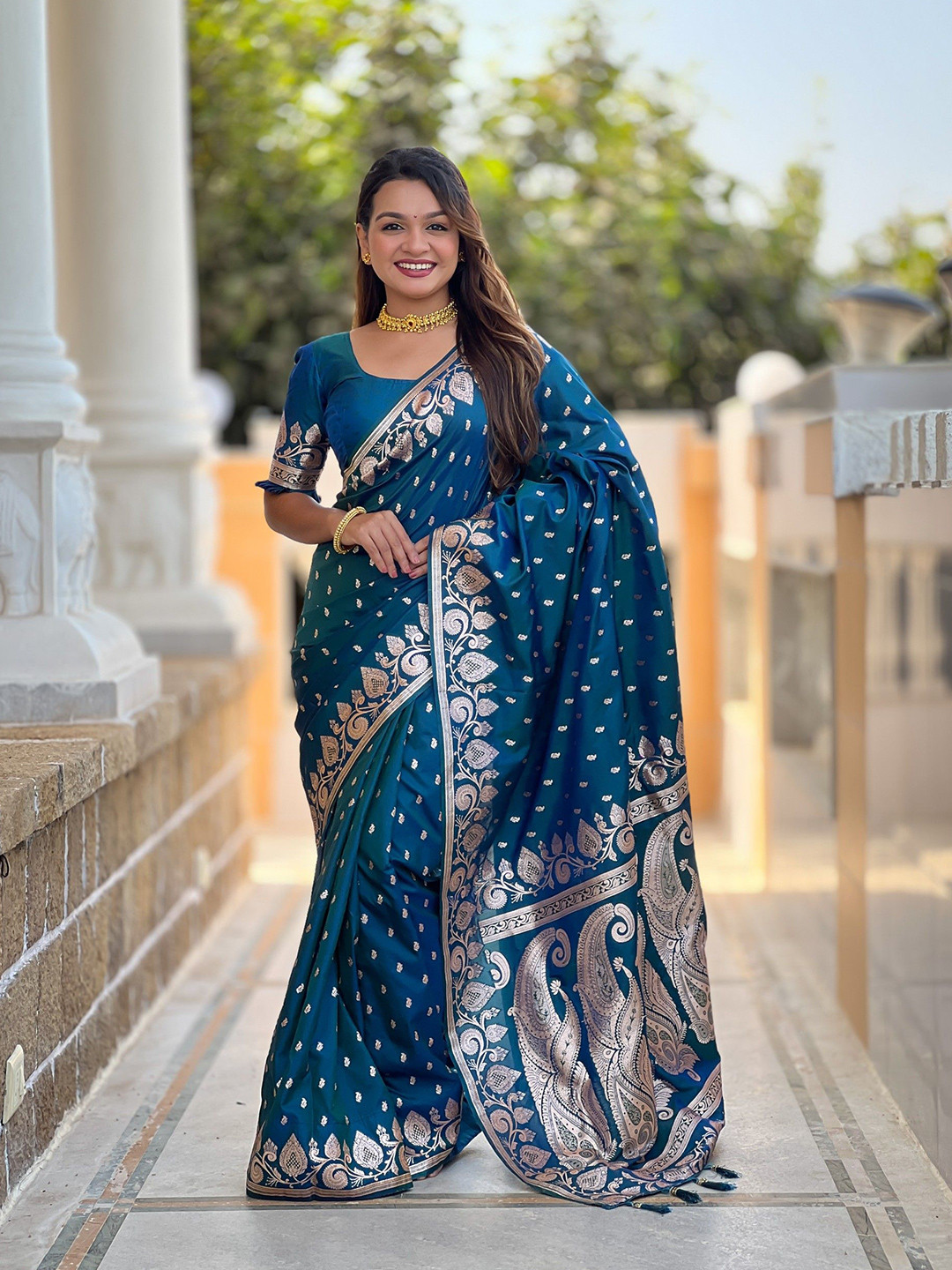 Pandadi Saree Woven Design Banarasi Saree