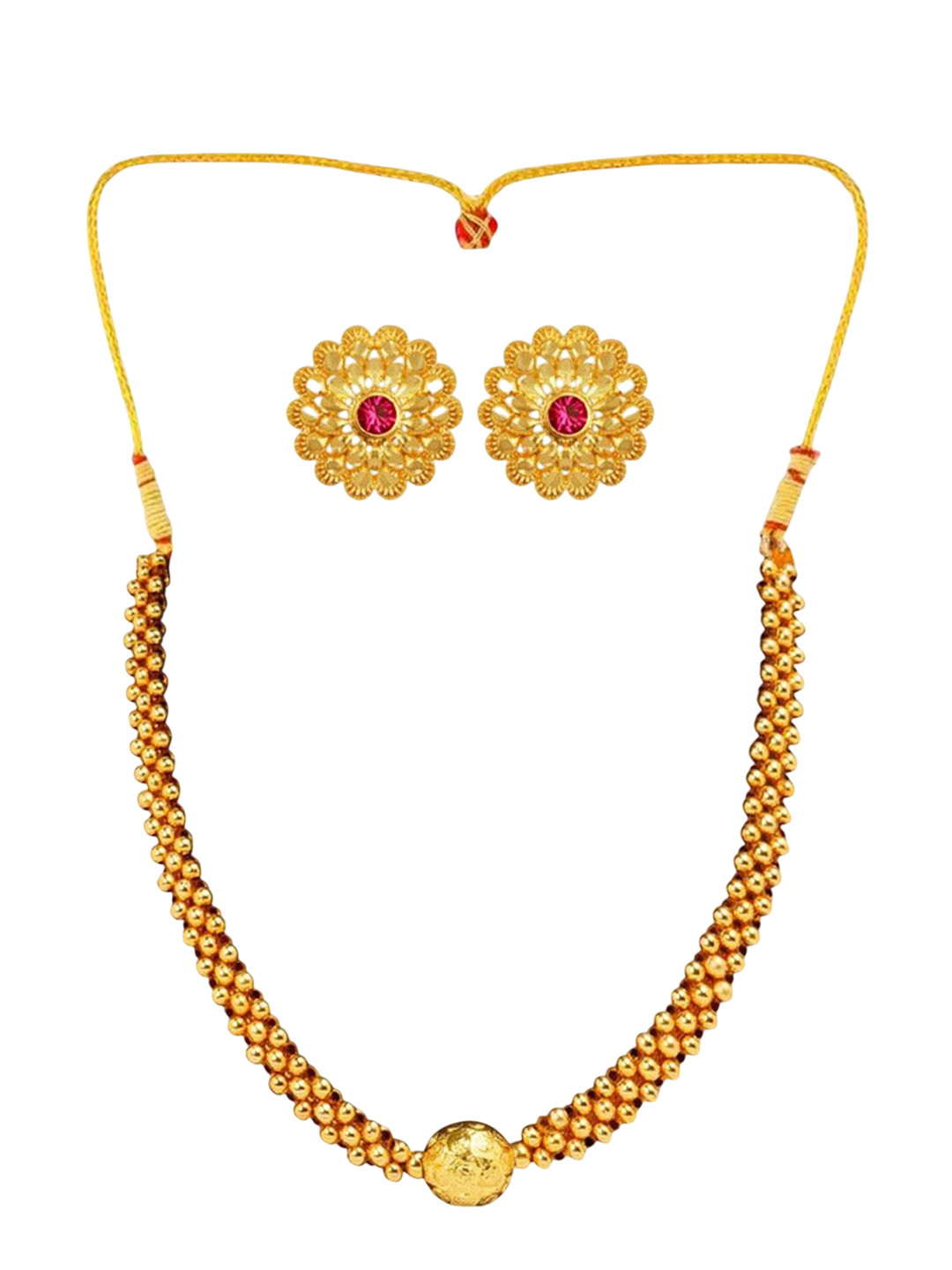 Heer Collection  1gm Gold-PlatedTraditional Jewellery Set