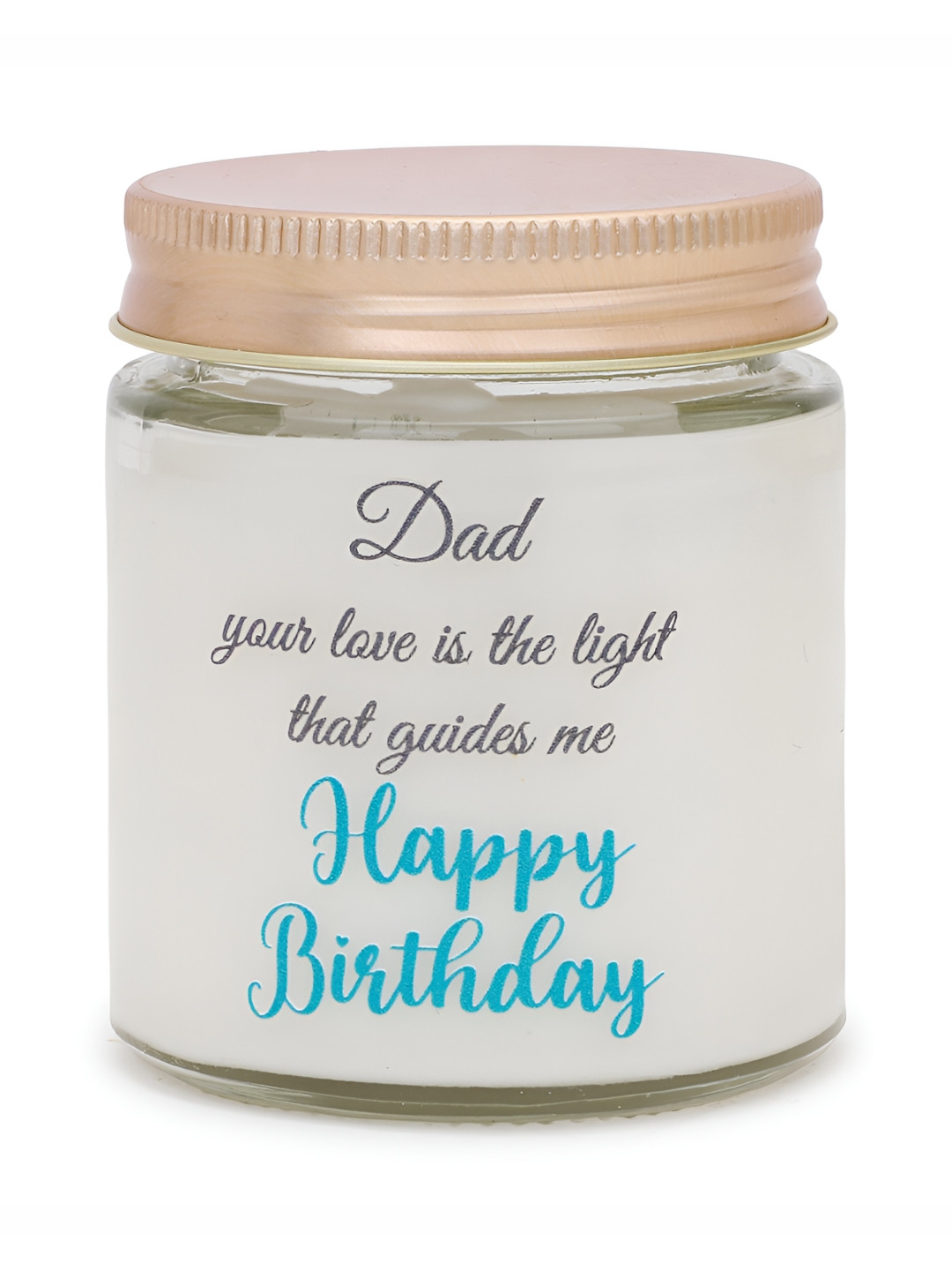 Akaar Dcor's Celebrate Dad's Birthday 1 Wick Vanilla Conversational Geometric Jar Candles