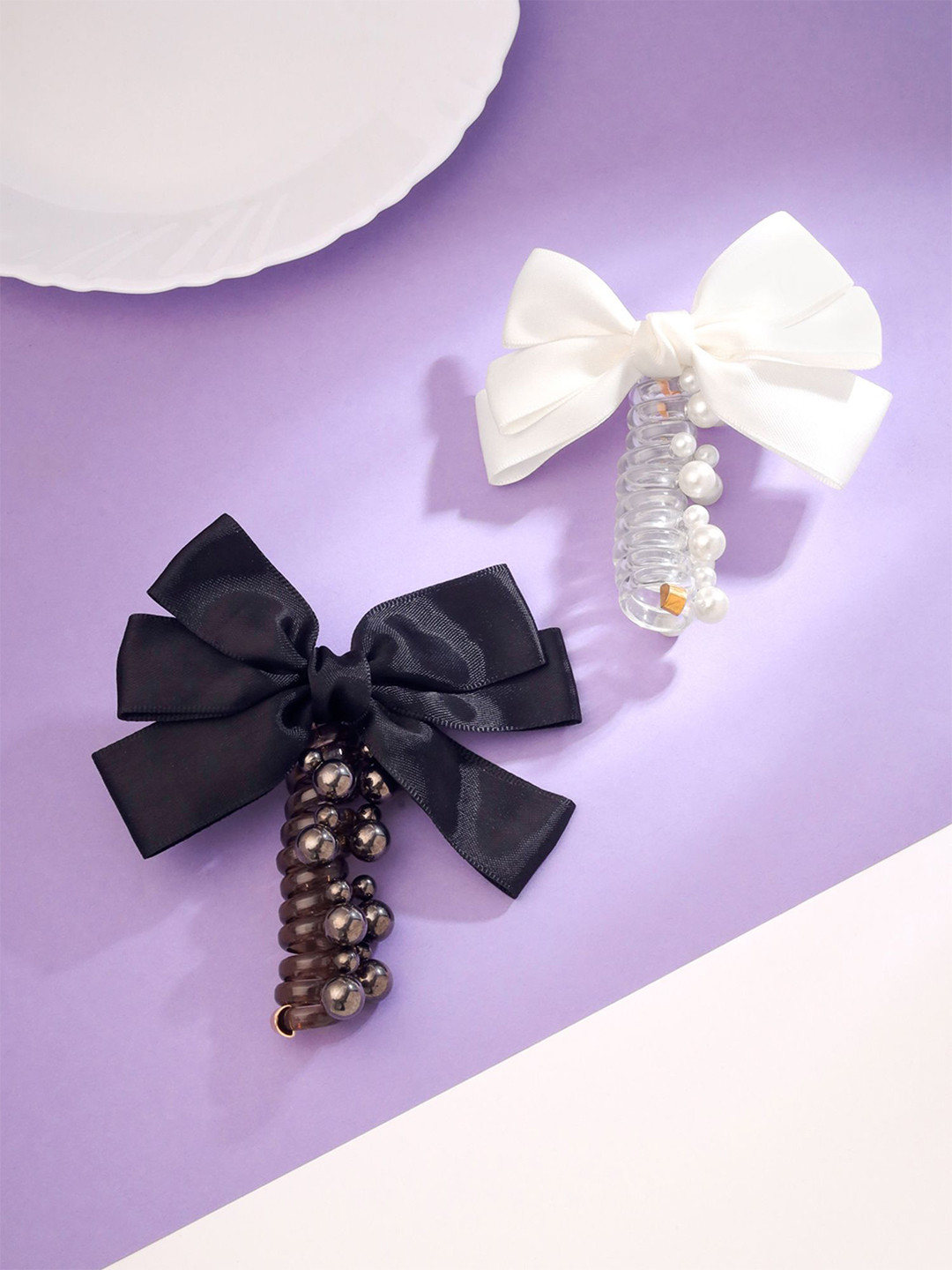 Yellow Chimes 2 Pieces Bun Pin Har Ties Head Jewellery