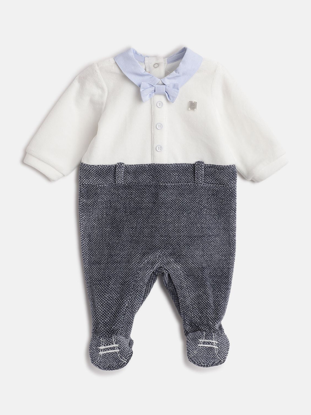 Chicco Boys Colorblocked Leg Opening Sleepsuit