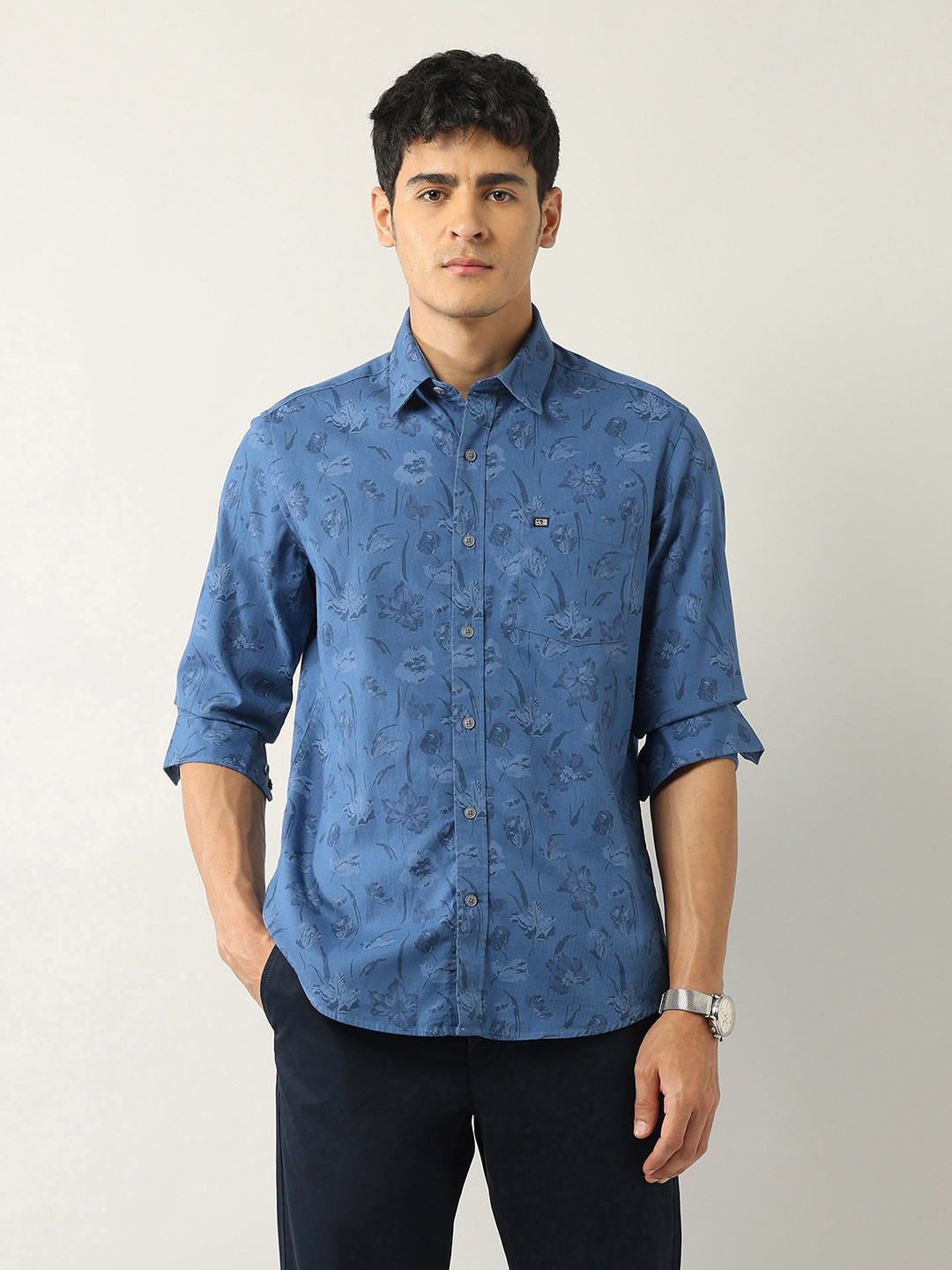 Arrow Sport Men Floral Printed Slim Fit Pure Cotton Casual Shirt