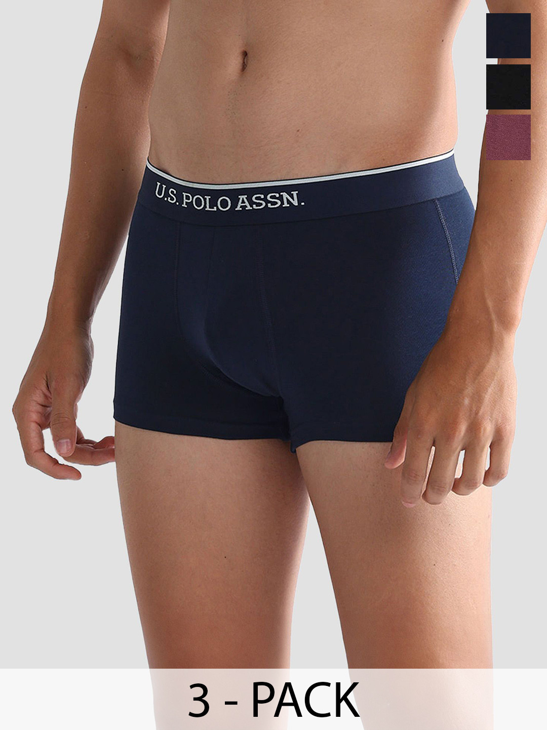 U.S. Polo Assn. Pack Of 3 Antibacterial Trunks ET004-ZMN-P3