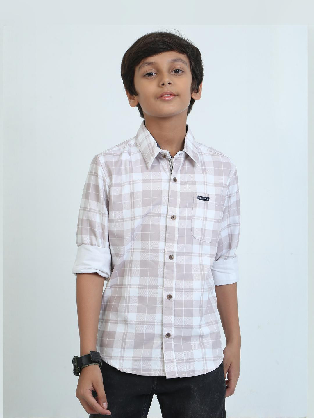 Rocket Science Boys Tartan Checks Checked Casual Shirt