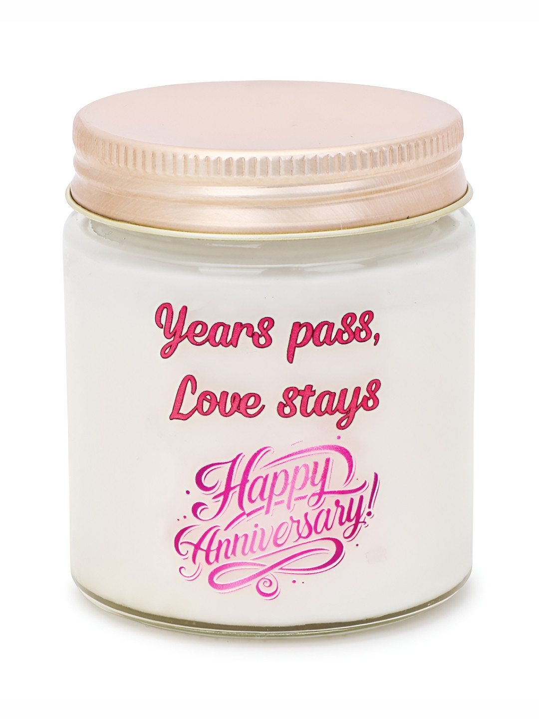 Akaar Dcor's Celebrate Anniversary Rose Conversational Geometric Regular Jar Candles